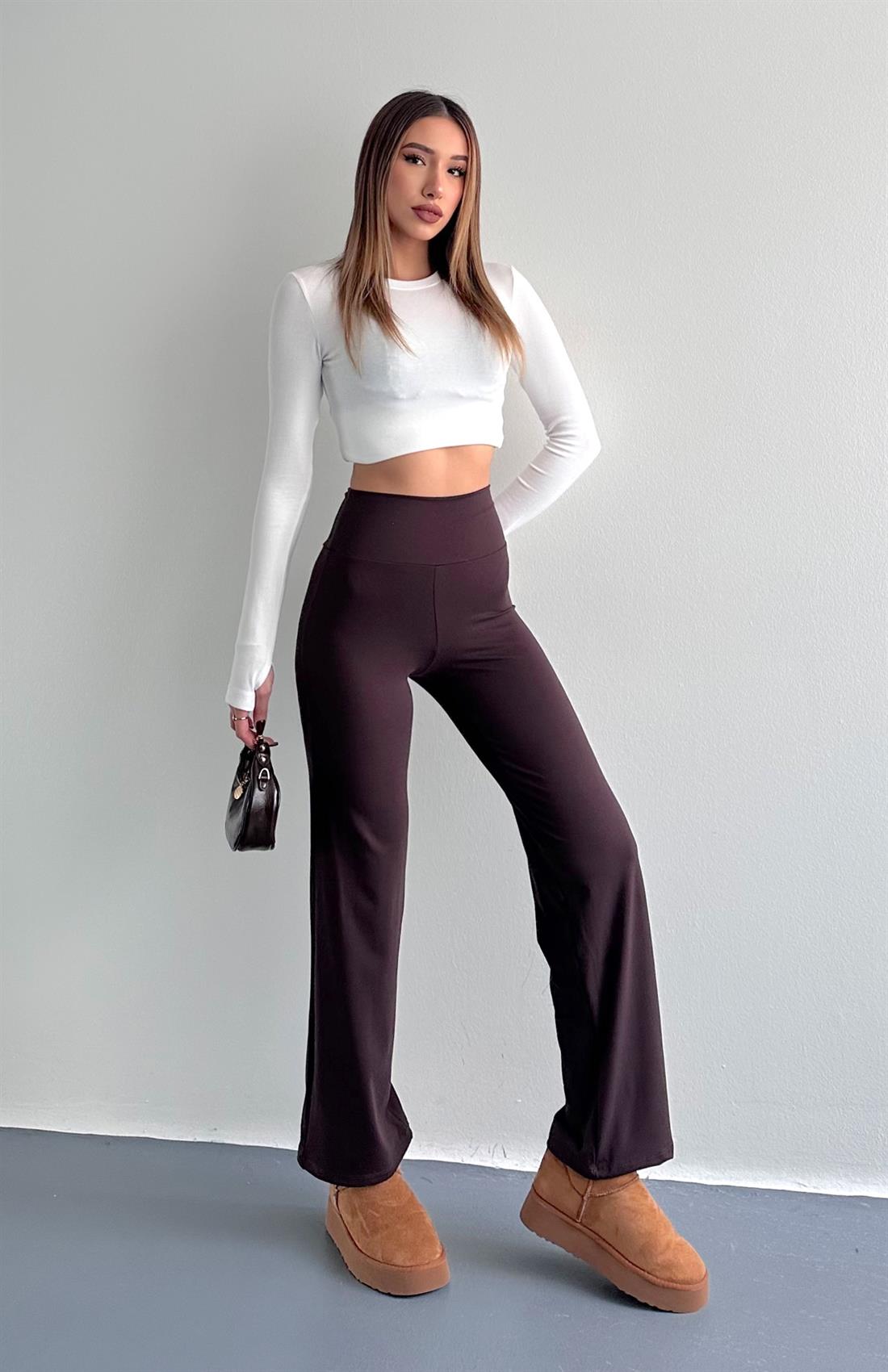 Oy Marka İspanyol Paça Tayt KAHVERENGİ