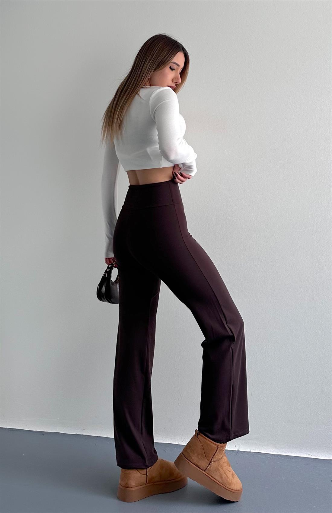 Oy Marka İspanyol Paça Tayt KAHVERENGİ