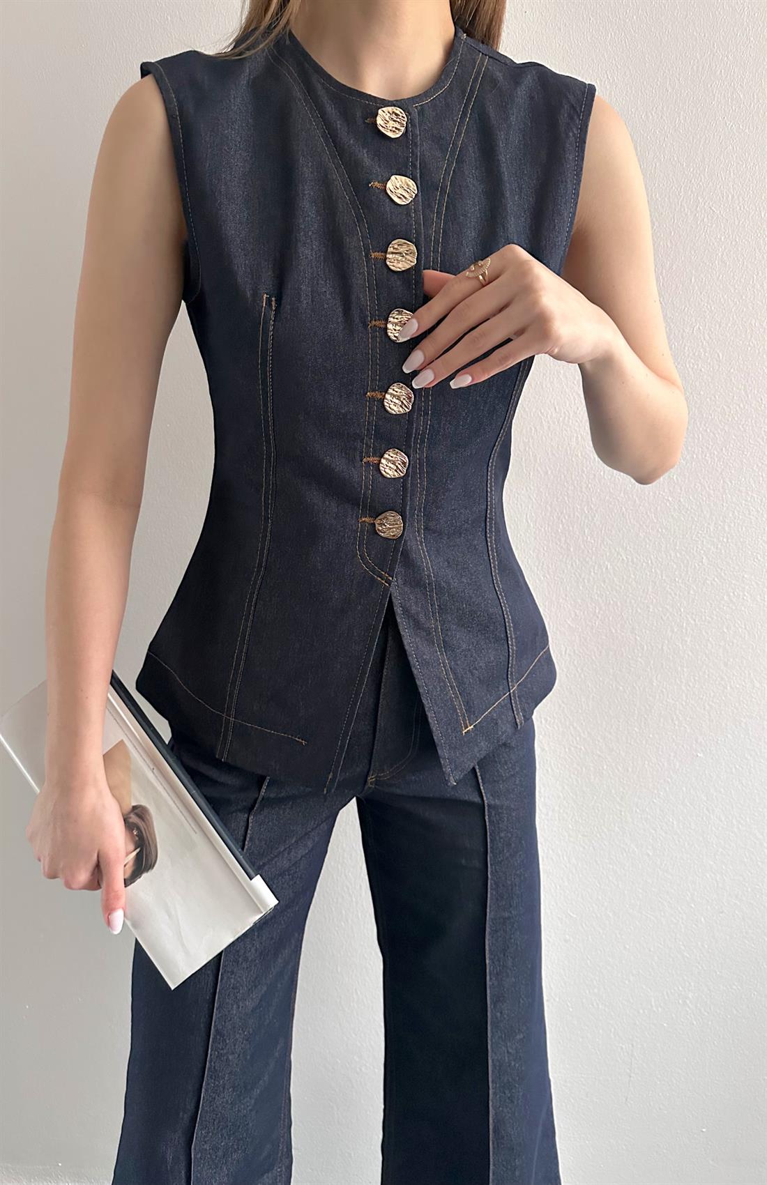 Pensli Yelek LACİVERT