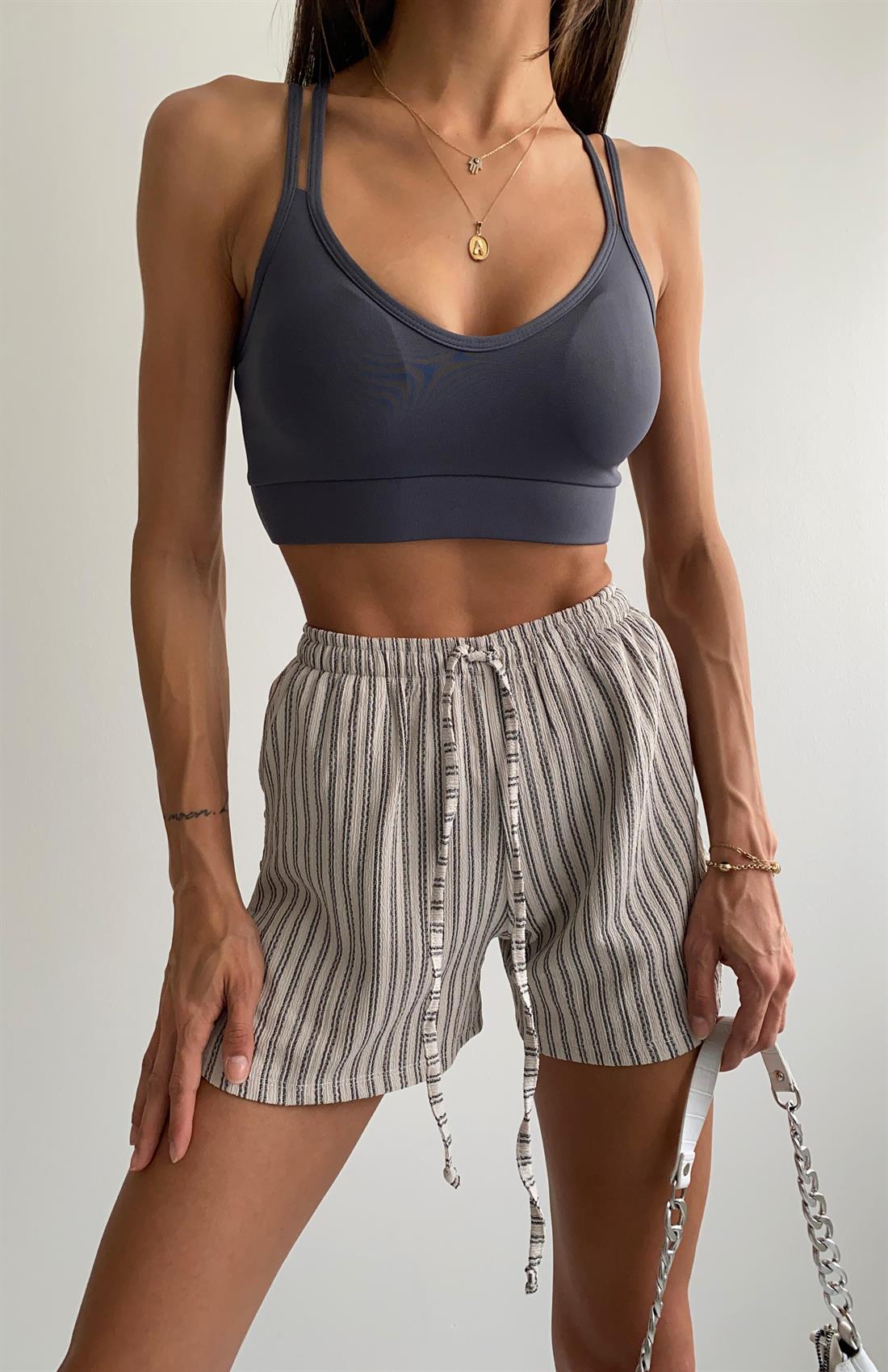 Çapraz Çift Askılı Atlet ANTRASİT