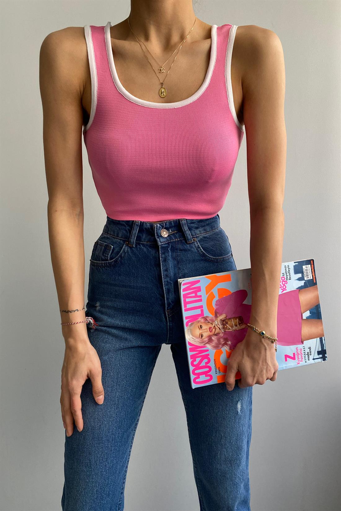 Halter Yaka Atlet PEMBE