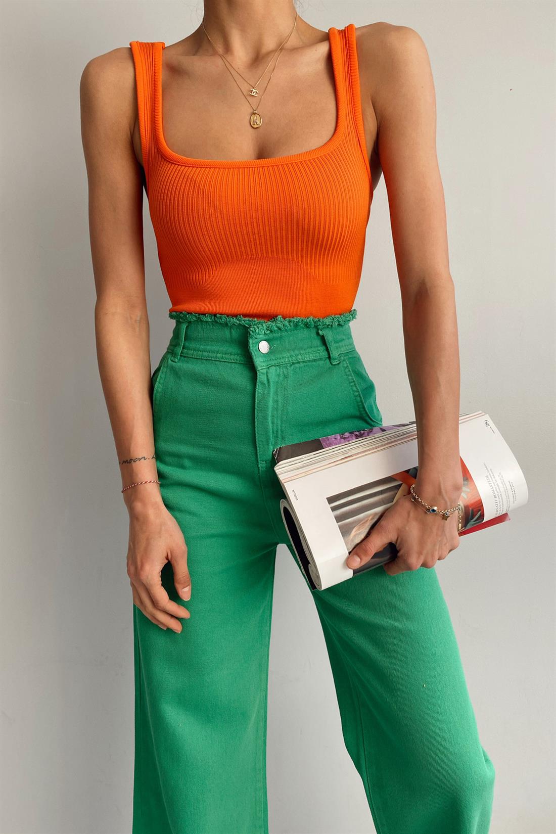 İp Askılı Kalın Atlet TURUNCU