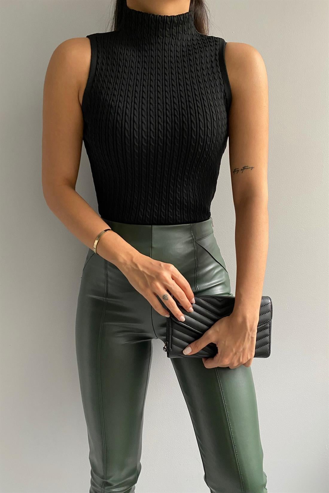 Saç Örgü Atlet SİYAH