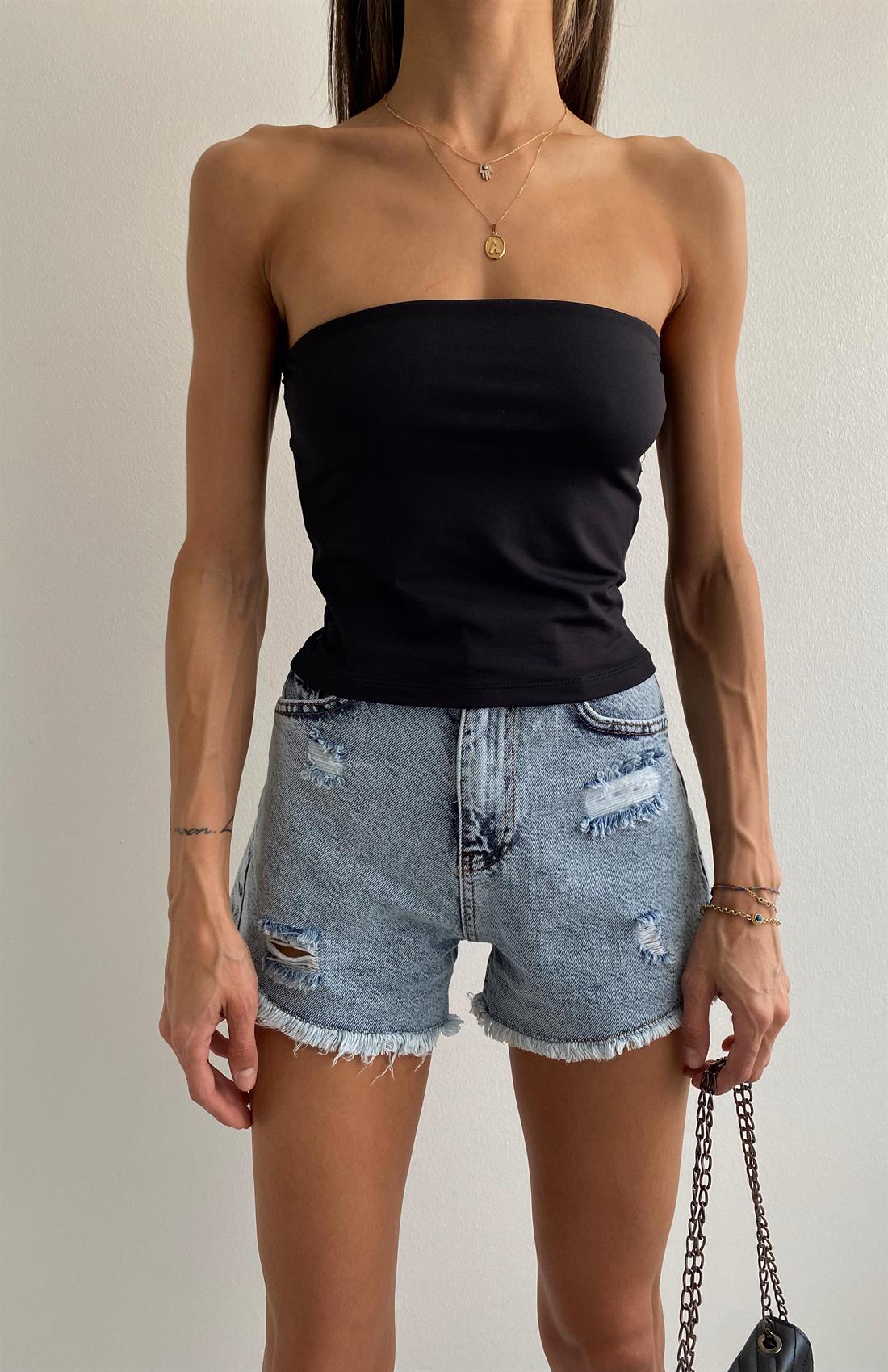 Straplez Atlet SİYAH