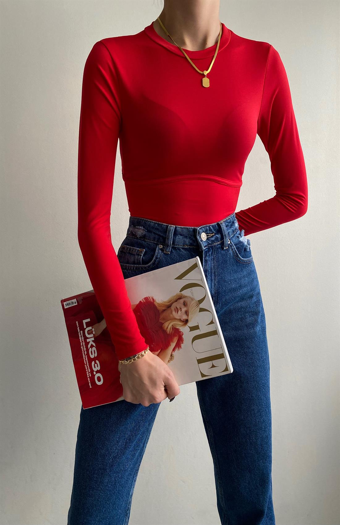 Çımalı Sendy Crop KIRMIZI