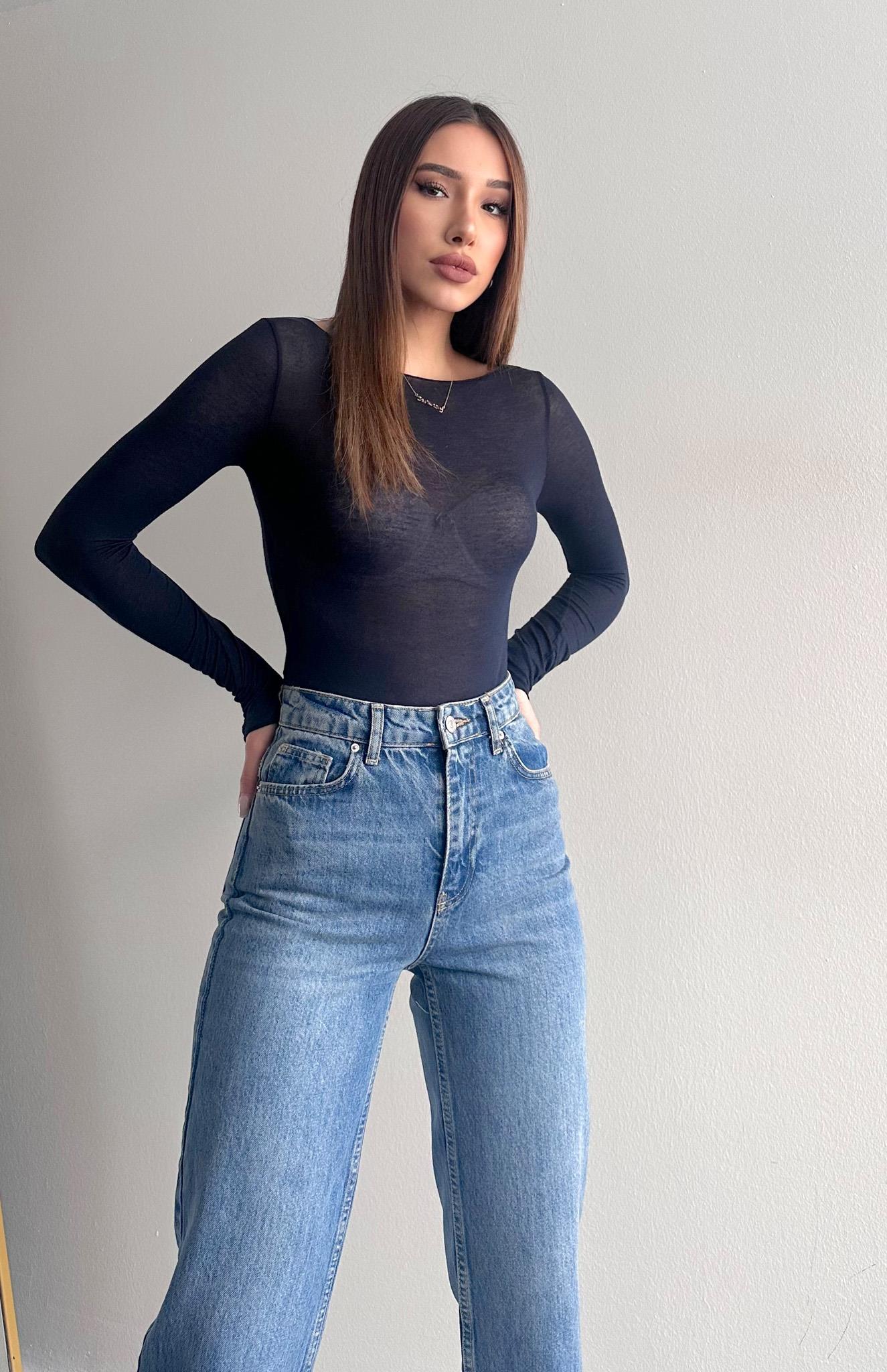 Kayık Yaka Modal Kaşmir Ultra Hafif Bluz LACİVERT