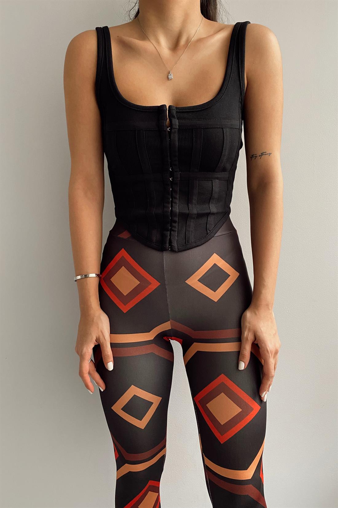 Korse Top Bluz SİYAH