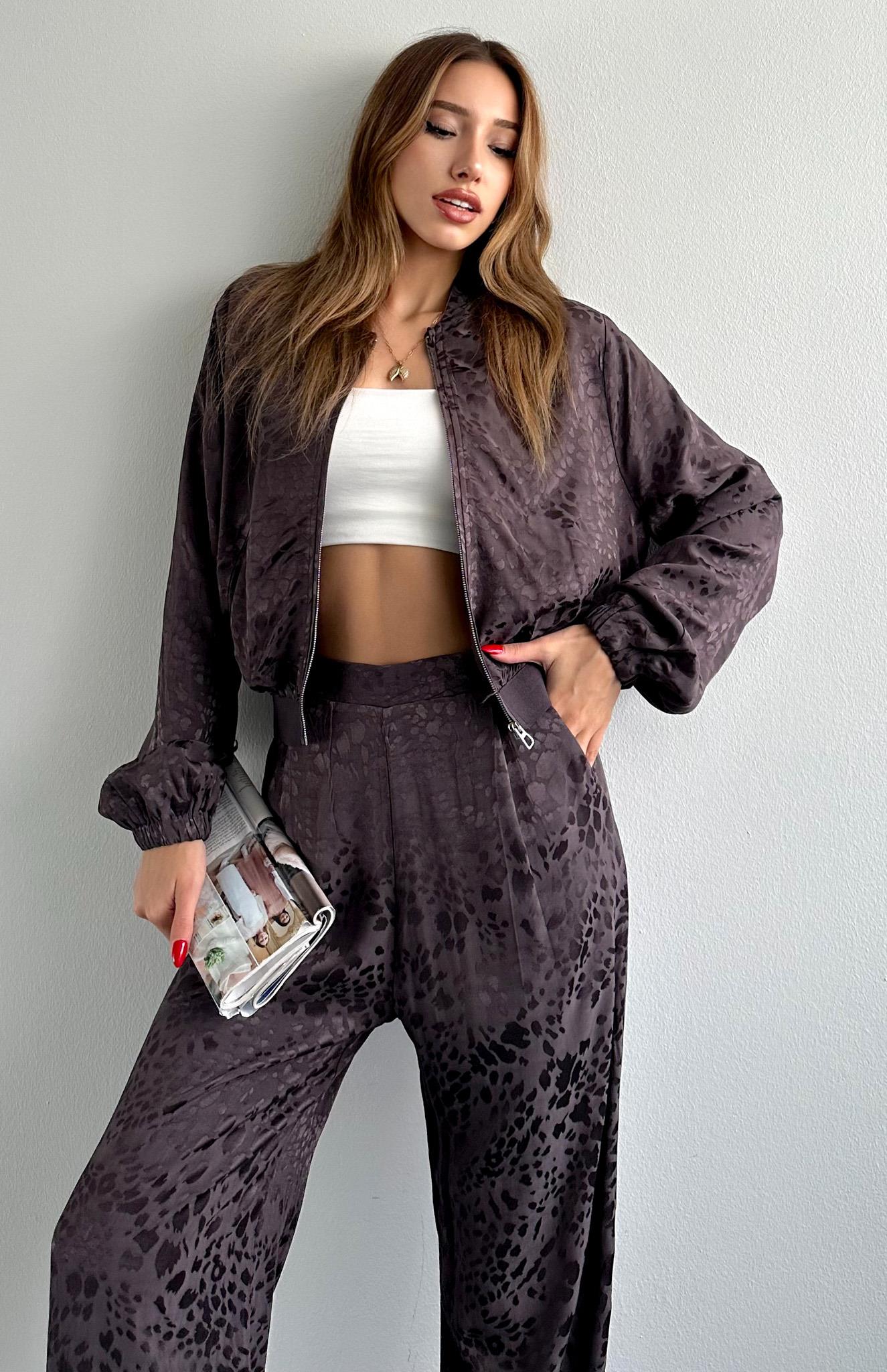 Lastik Detaylı Bomber Ceket KAHVERENGİ