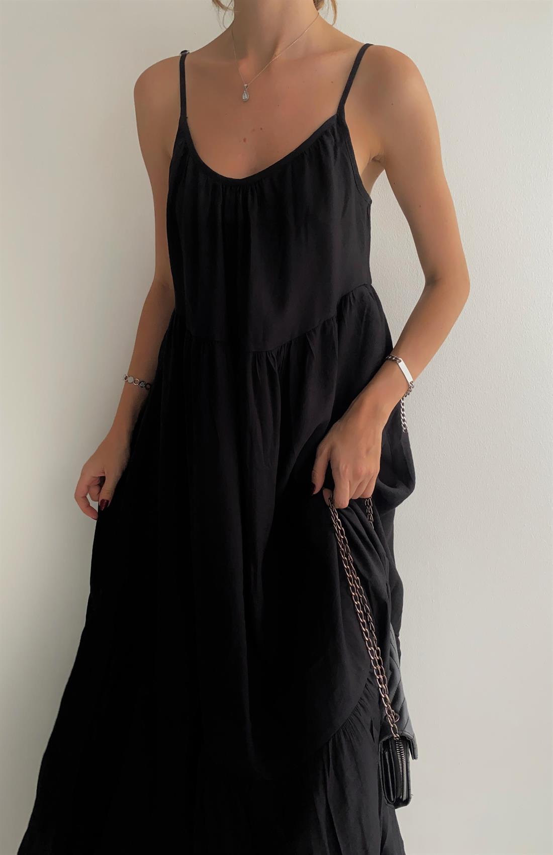 Askılı Elbise SİYAH