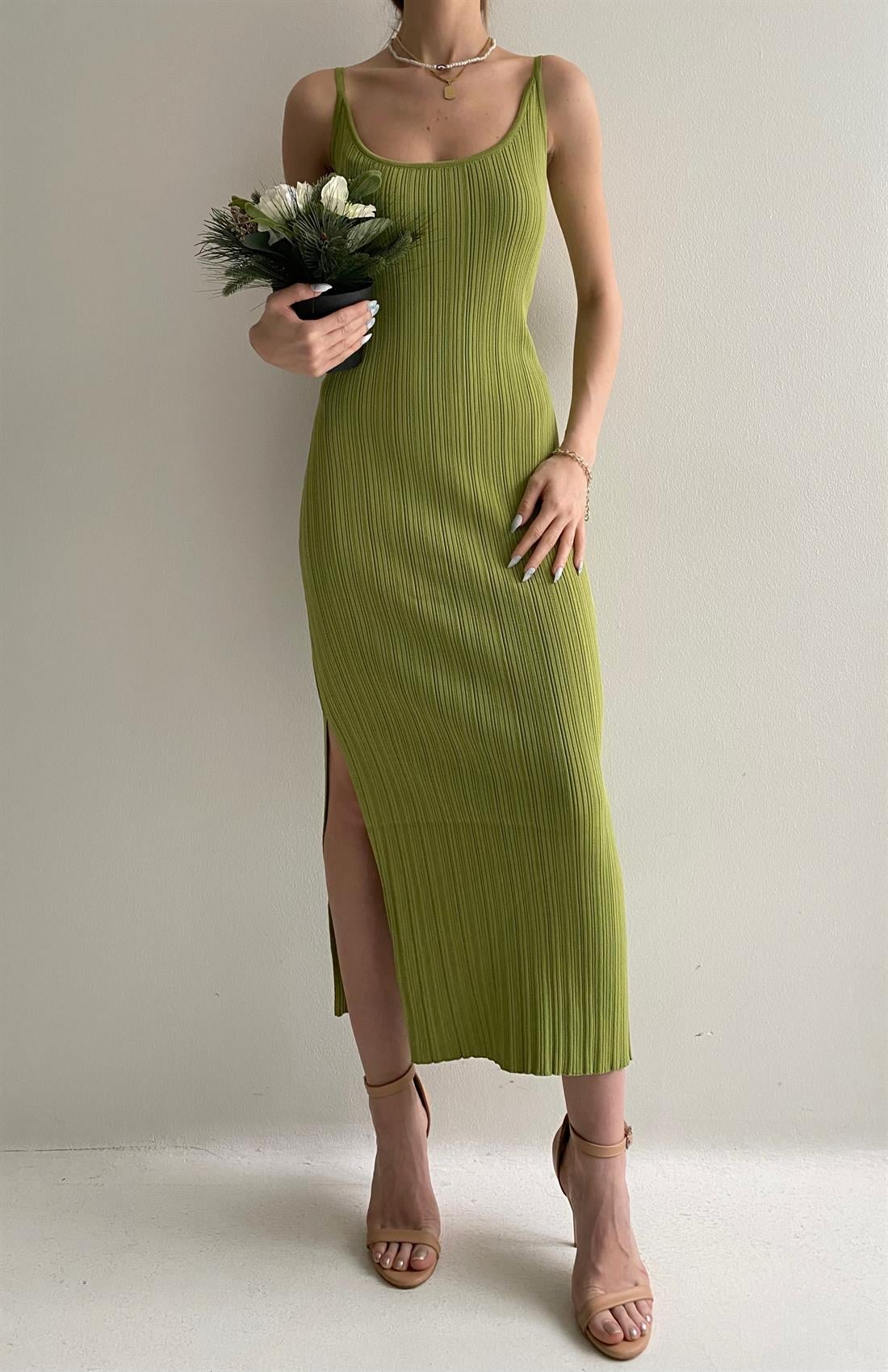 Askılı Elbise YEŞİL