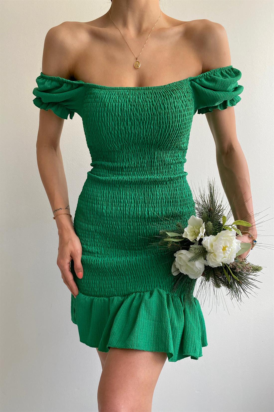 Gipeli Elbise YEŞİL