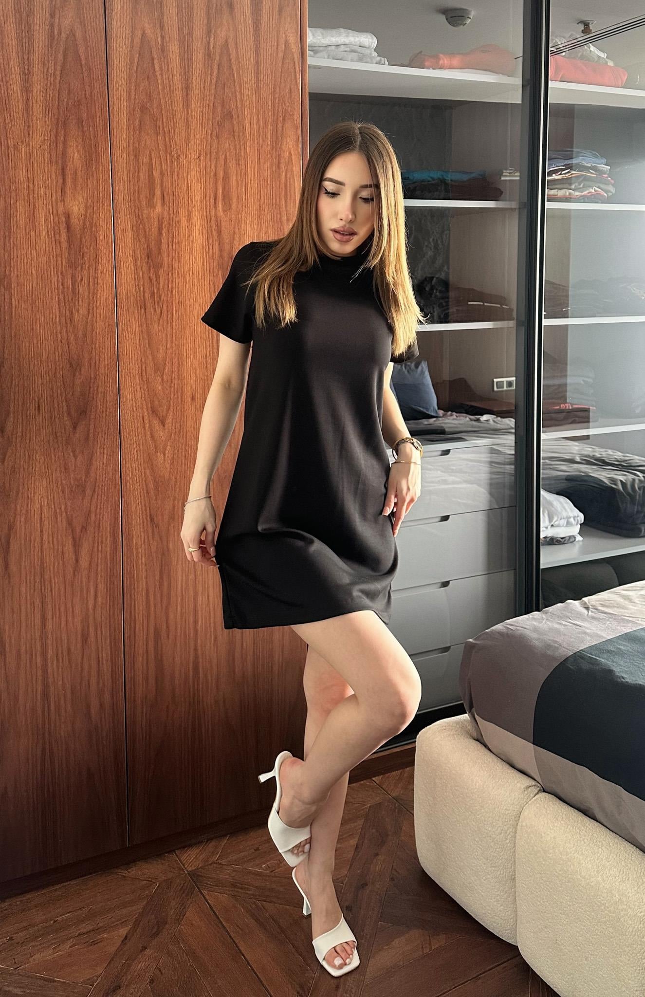 Nakiş Detaylı Elbise SİYAH