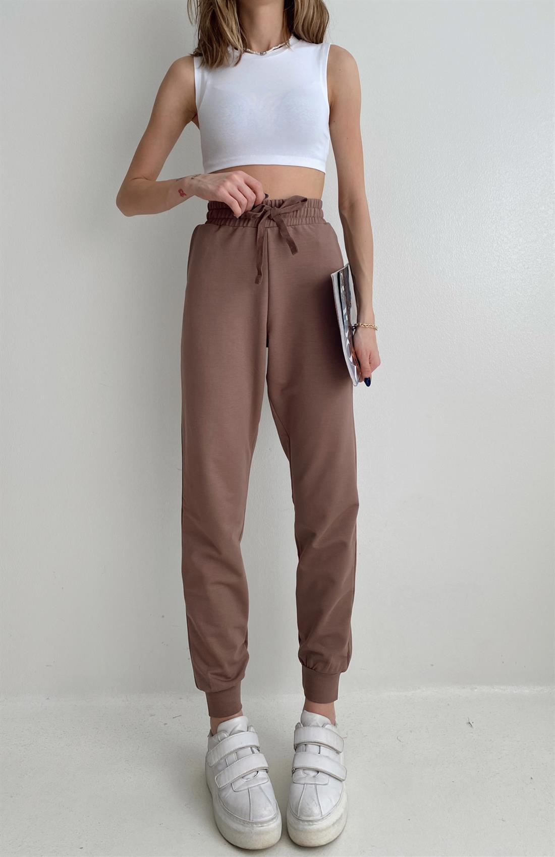 Beli Lastikli Eşofman Altı CAMEL