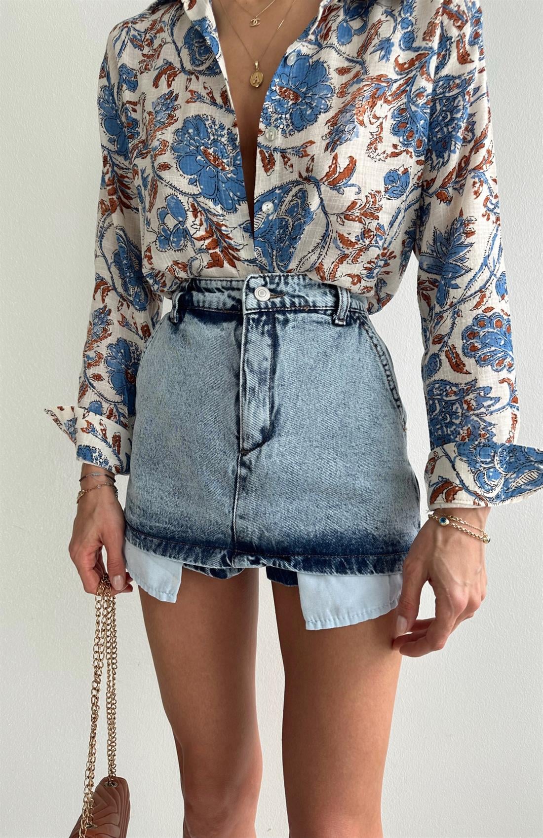 Cepi Uzun Şort Etek A.MAVİ