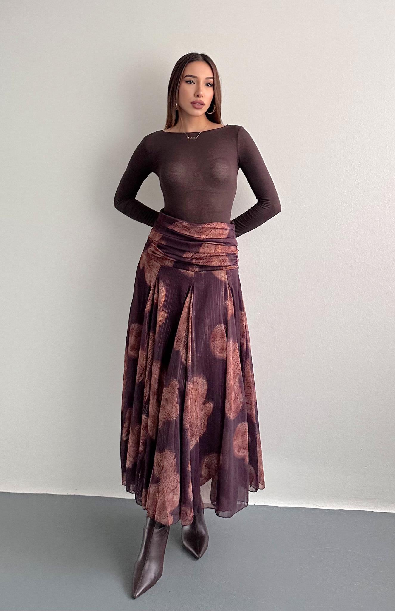 Şal Desen Etek A.KAHVE