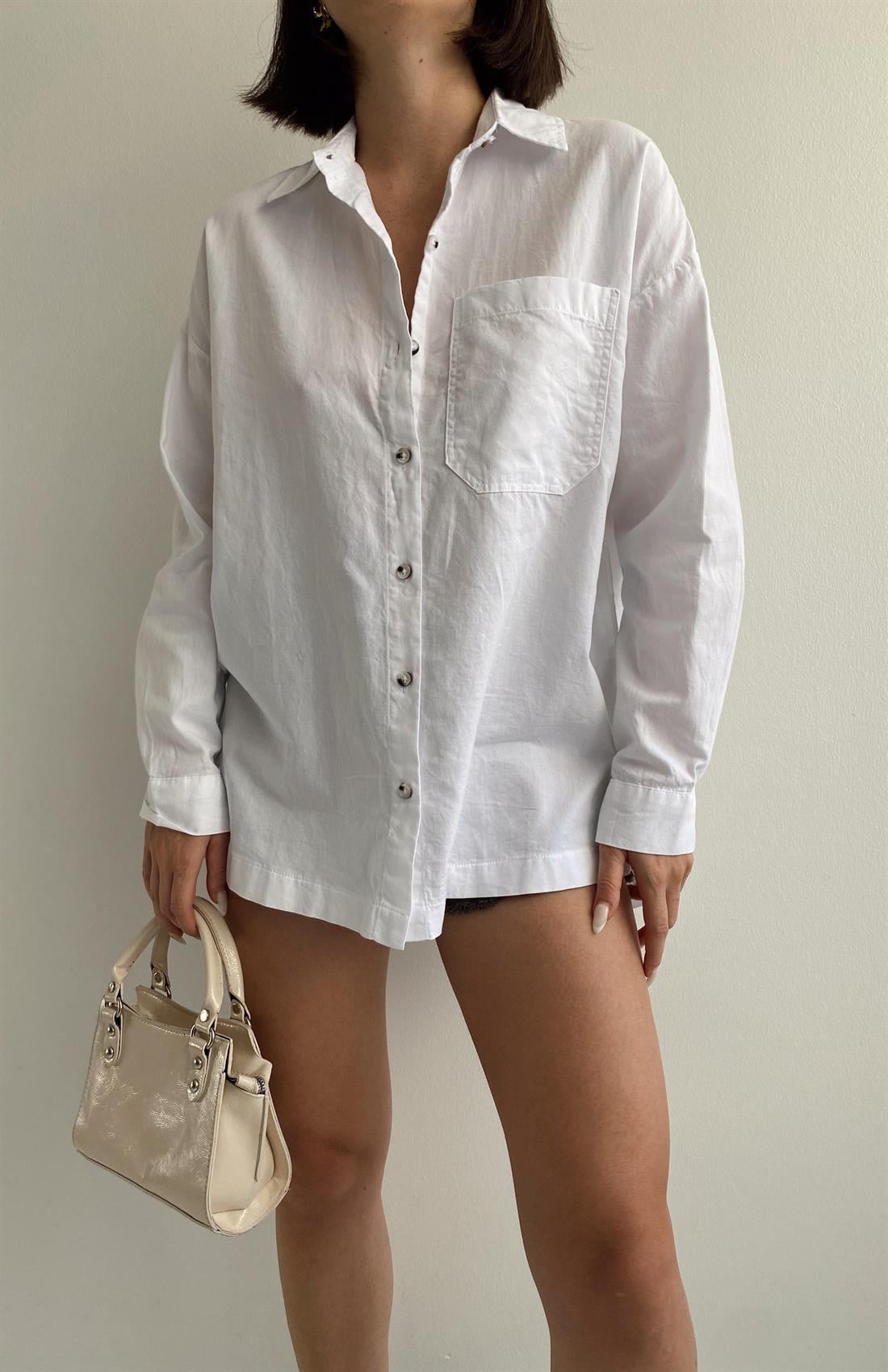 Basıc Gömlek BEYAZ