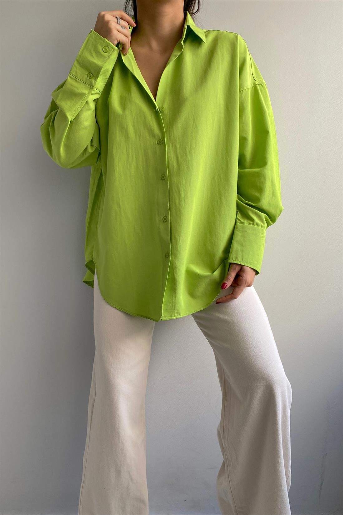 Basic Gömlek YEŞİL