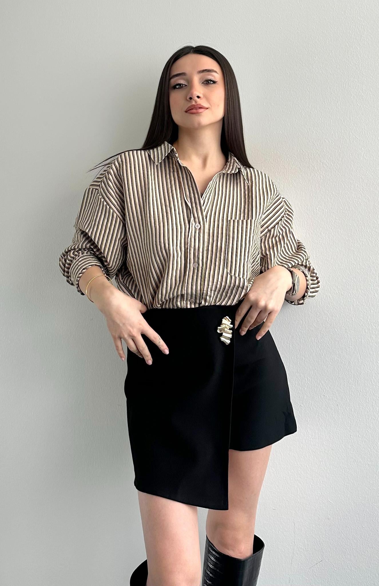 Cepli Oversize Vito Gömlek BEJ