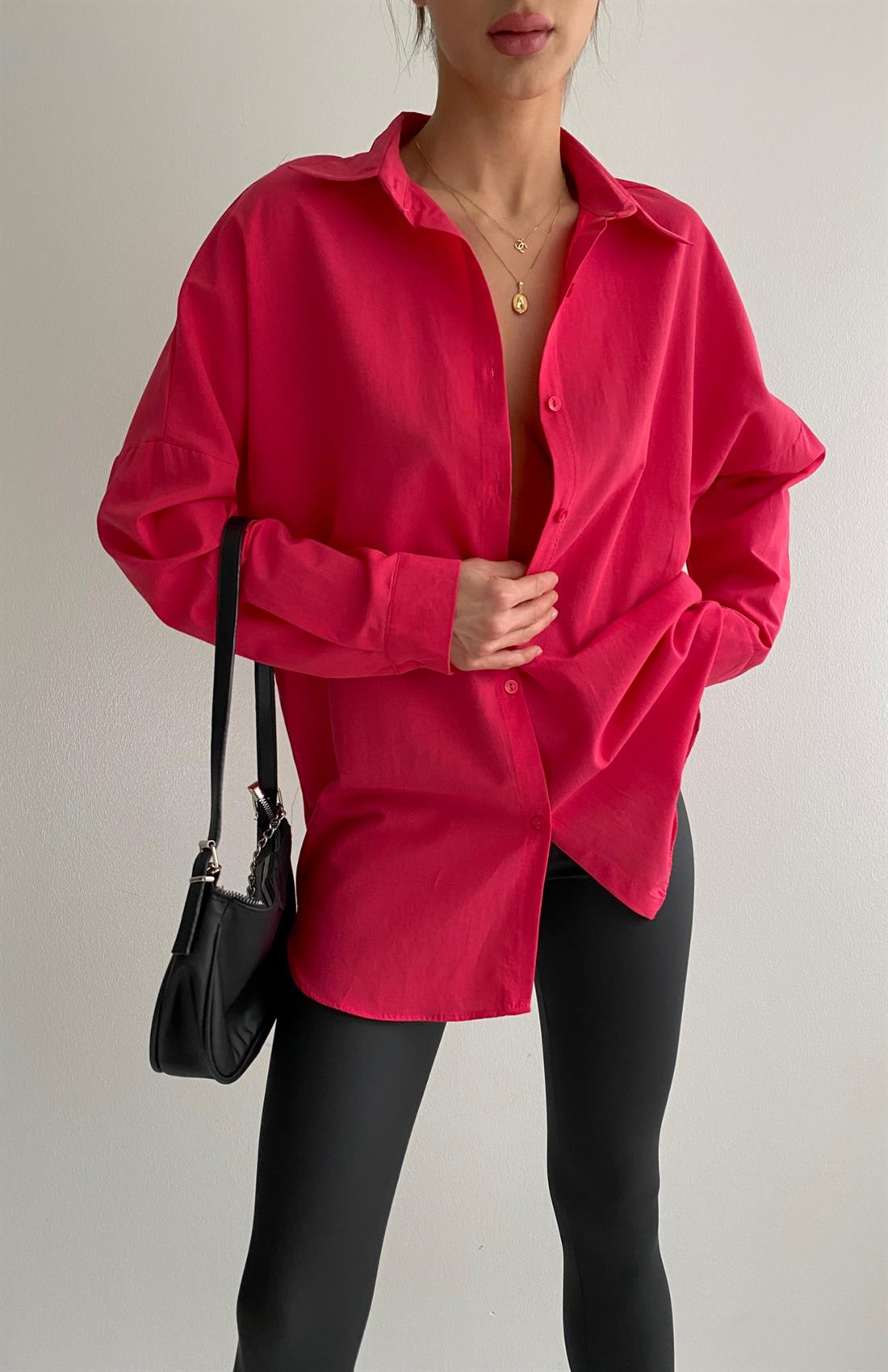 Cepsiz Basıc Gömlek FUŞYA