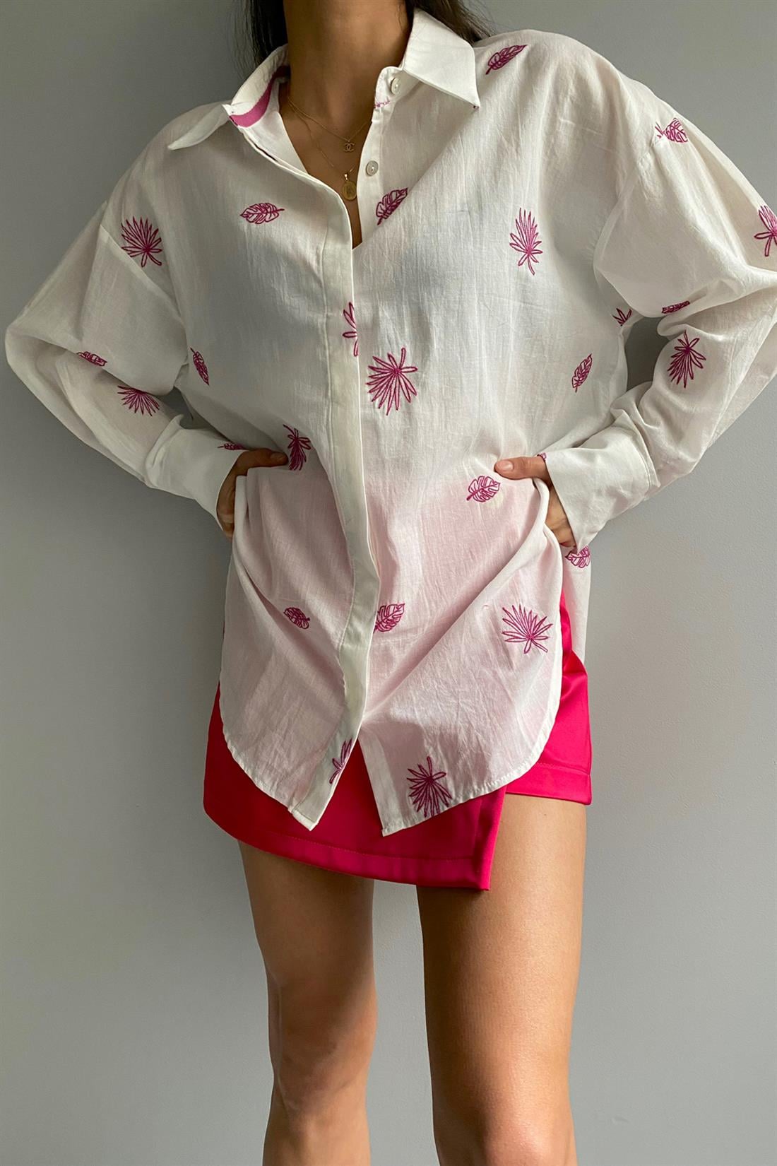 Nakiş Detaylı Gömlek ORKİDE