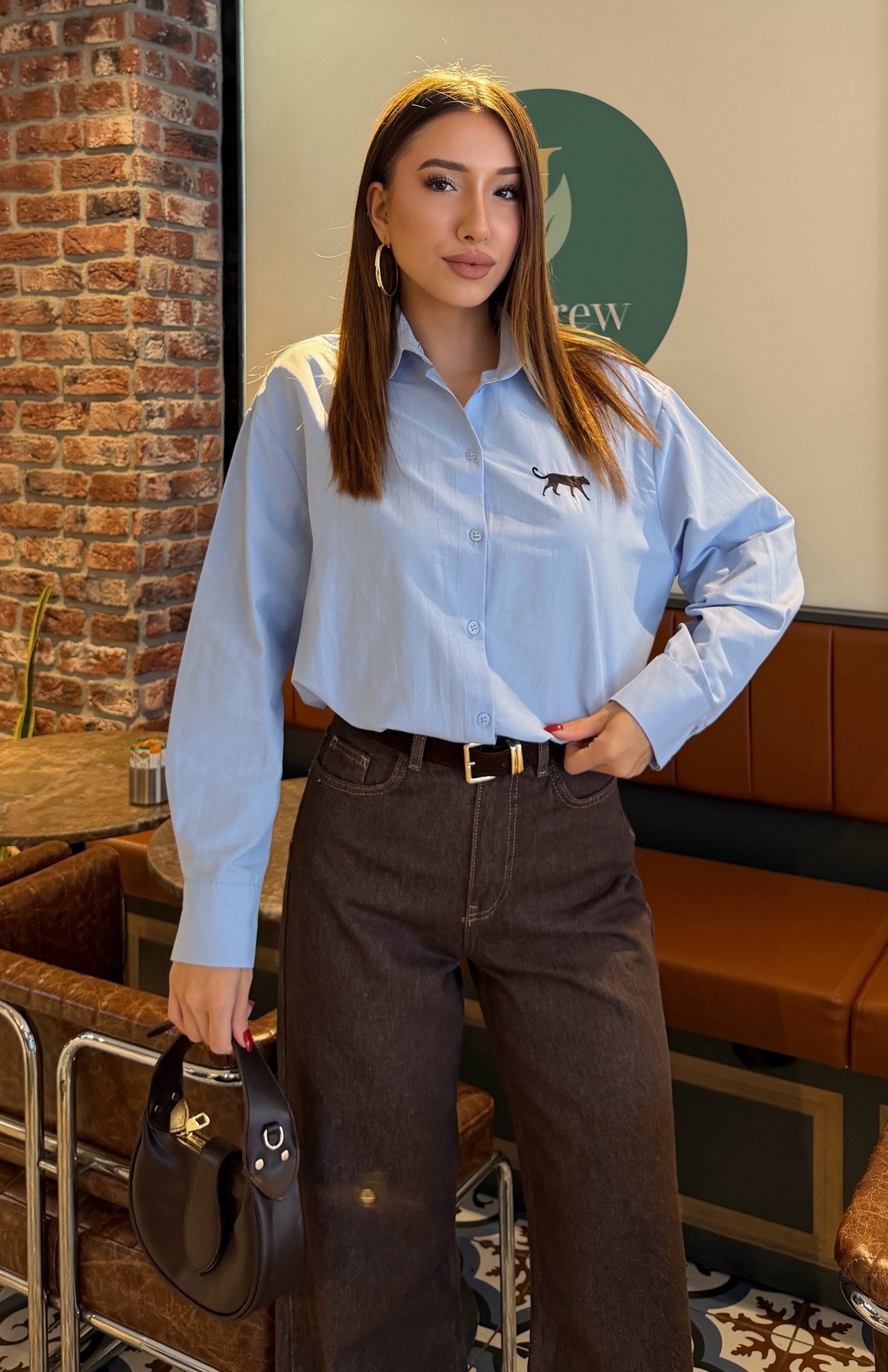 Nakiş Detaylı Sweatshırt MAVİ
