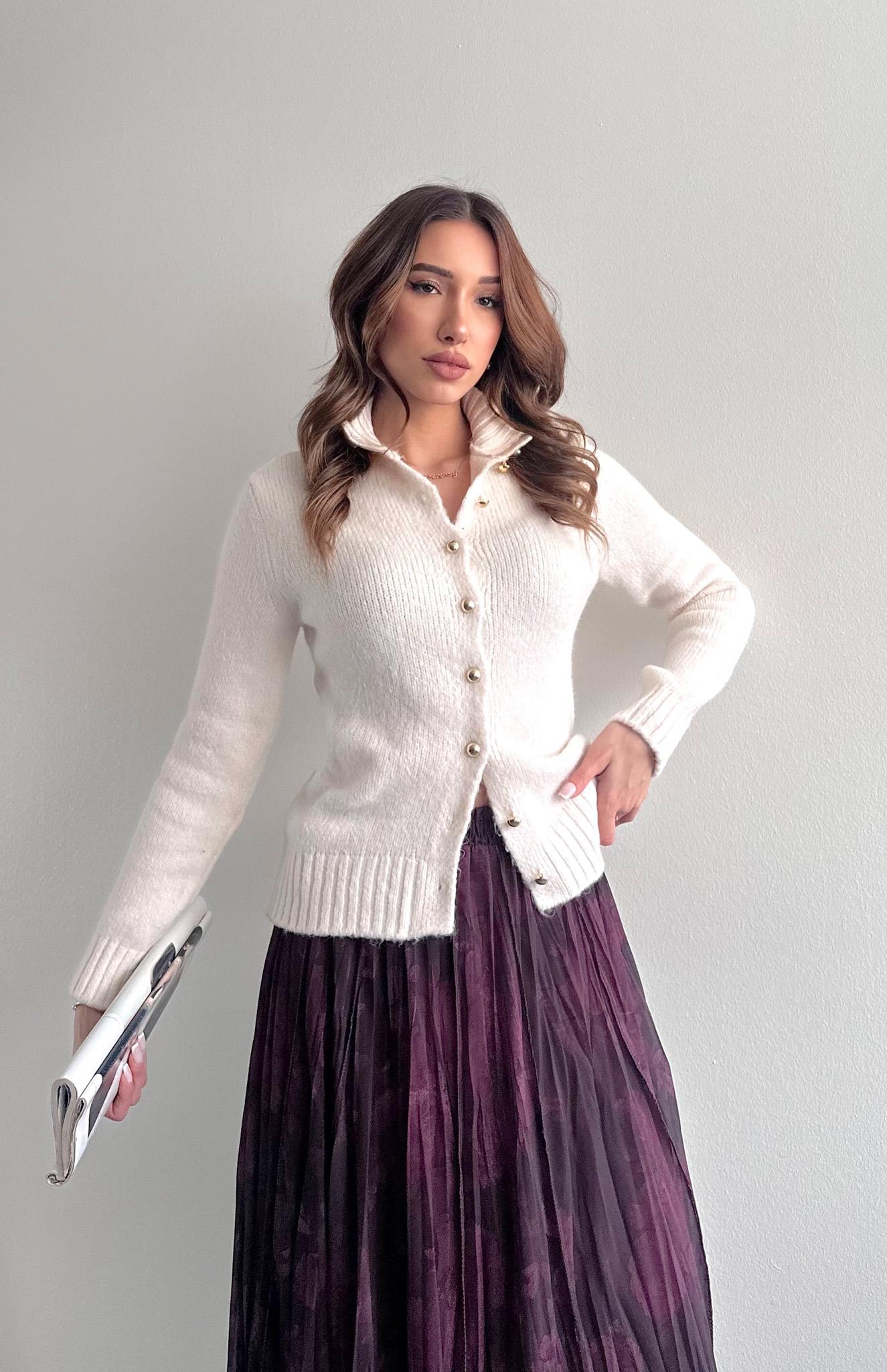 Boğazli Hırka KREM