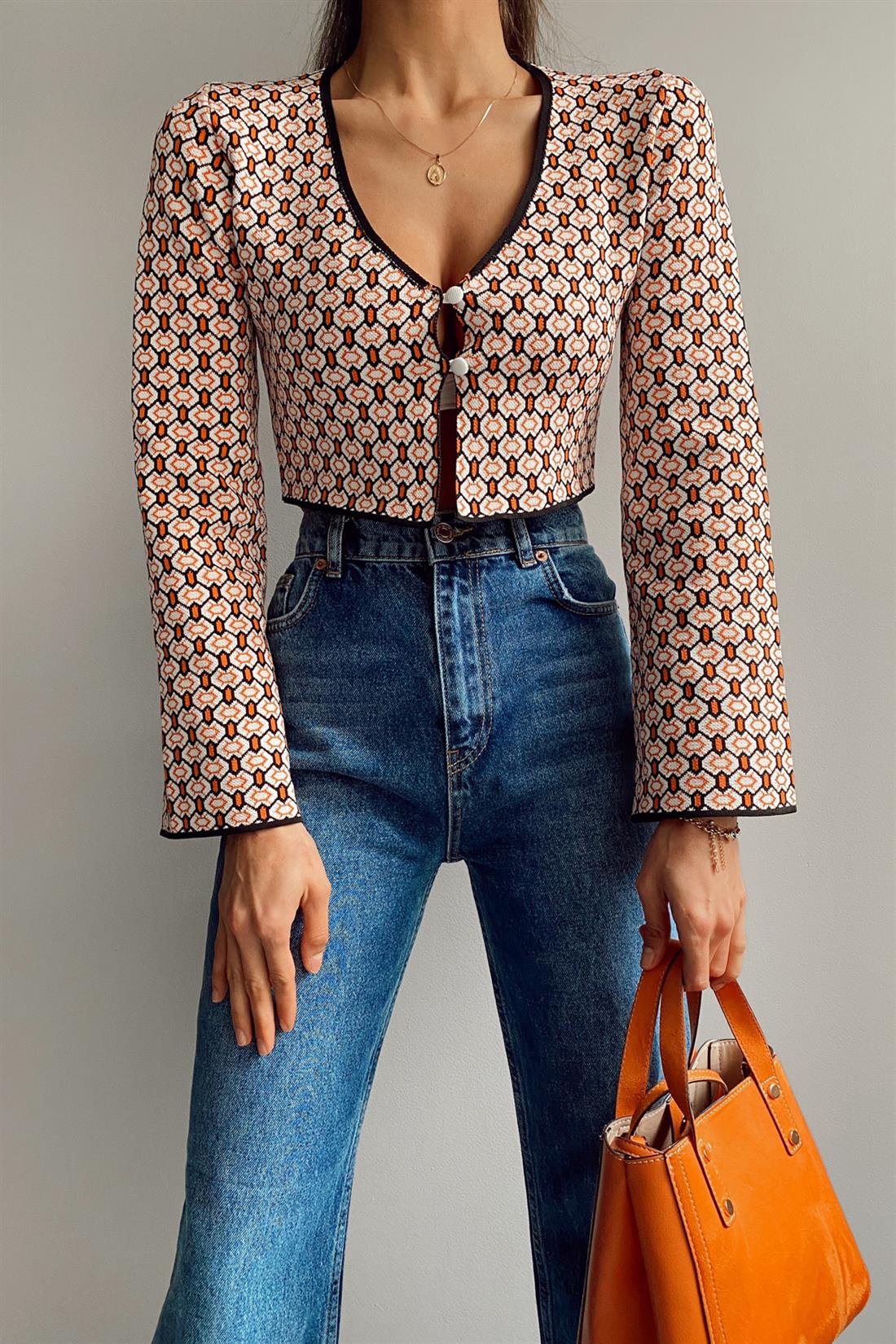 Crop Top Hırka SİYAH