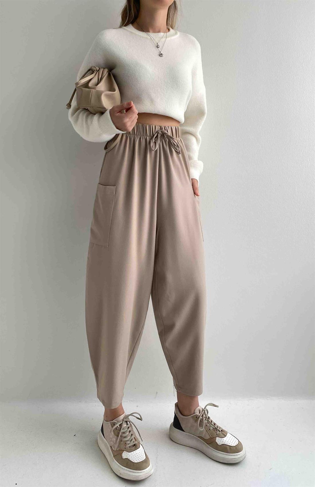 Kargo Cep Şalvar Pantolon BEJ