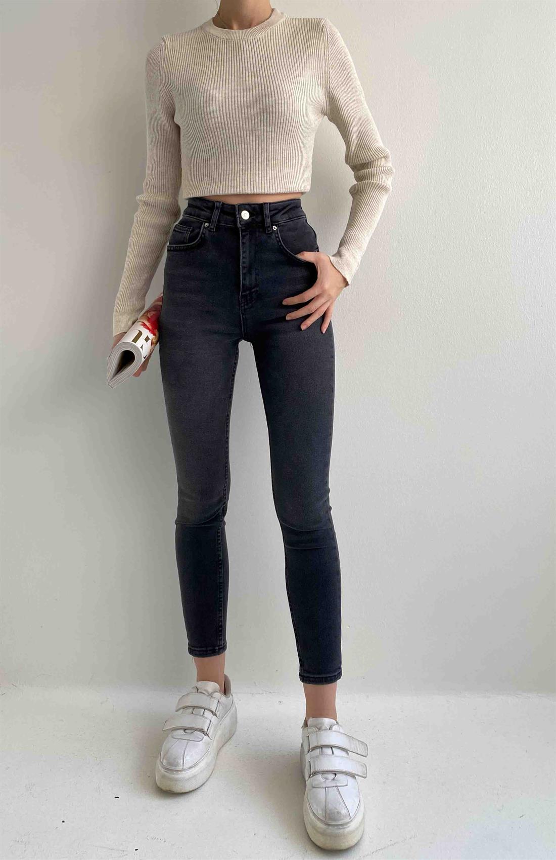 Vintage Kumaş Likralı Pantalon SİYAH