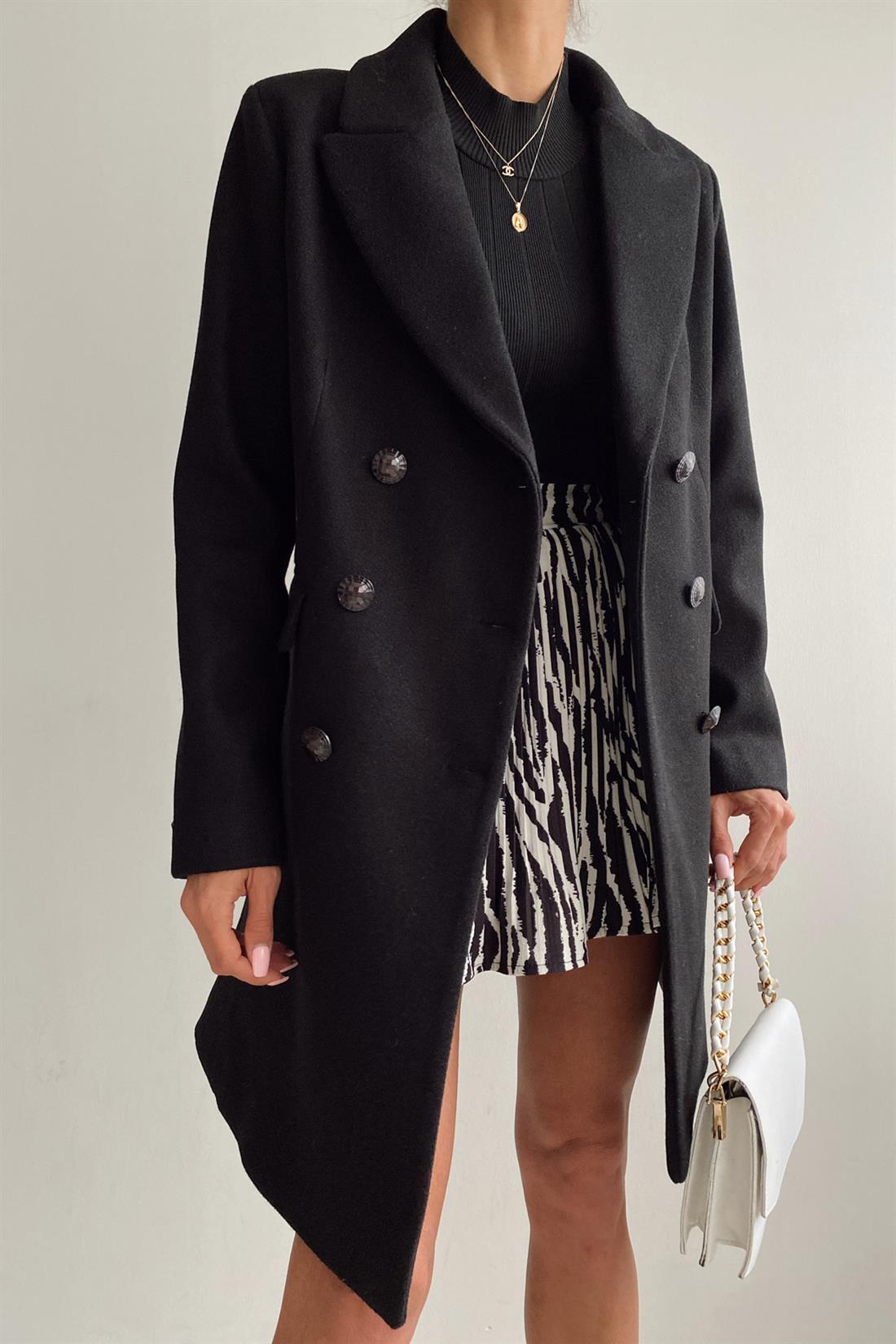 Çift Cepli Kaban SİYAH