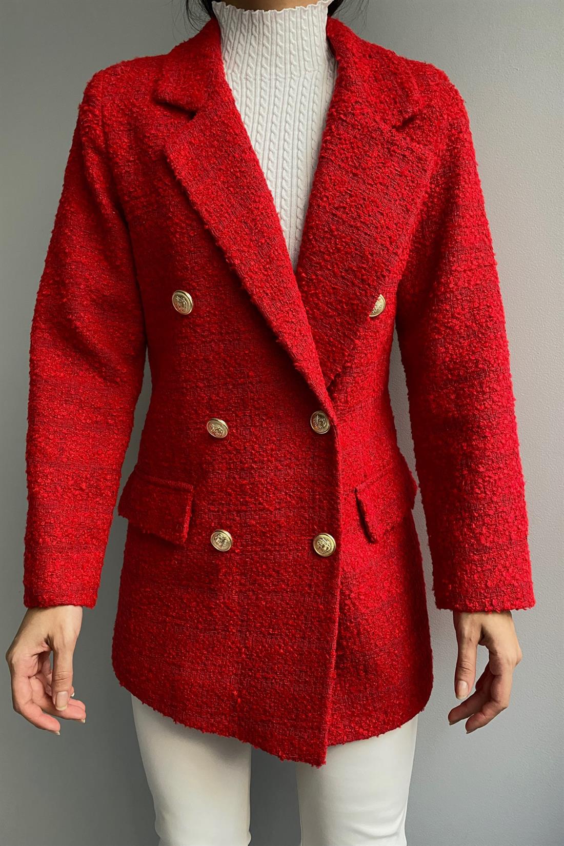 Blazer Ceket KIRMIZI