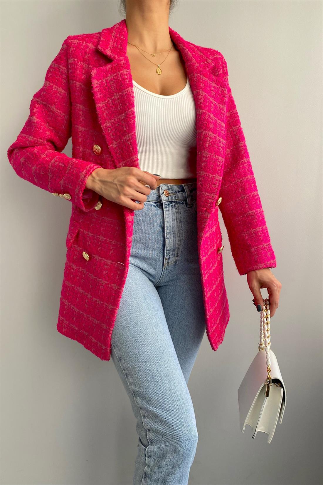 Blazer Ceket PEMBE