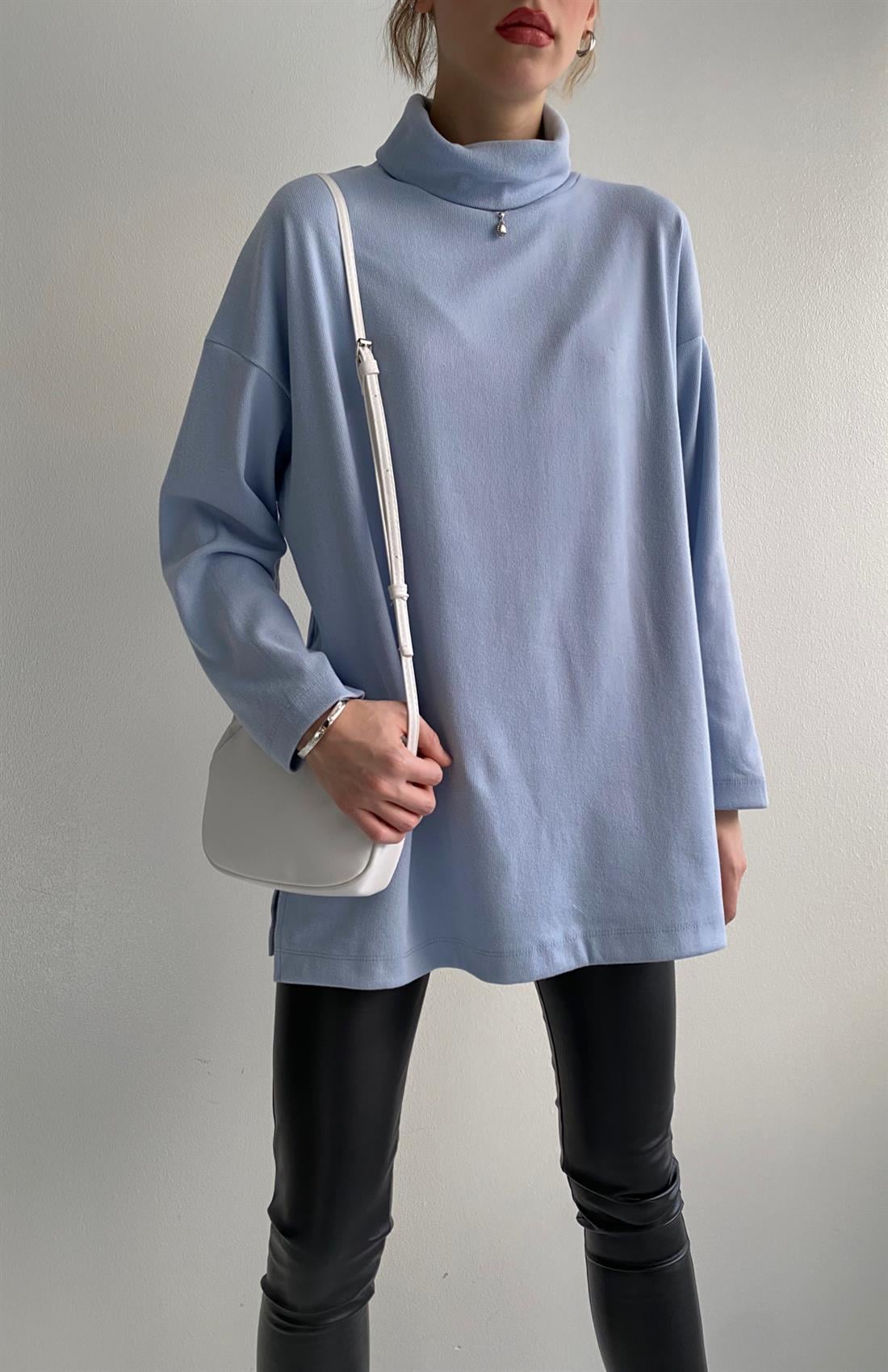 Boğazlı Kazak MAVİ