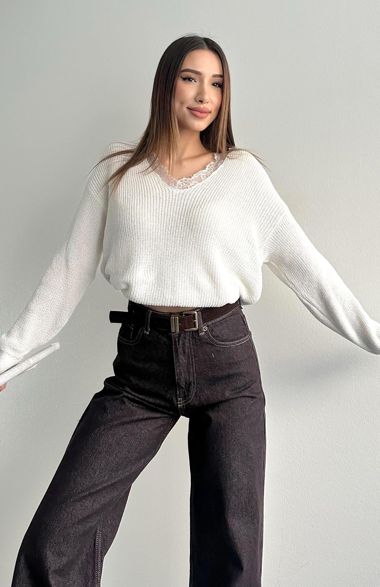 Yakadan Dantelli Atlet EKRU