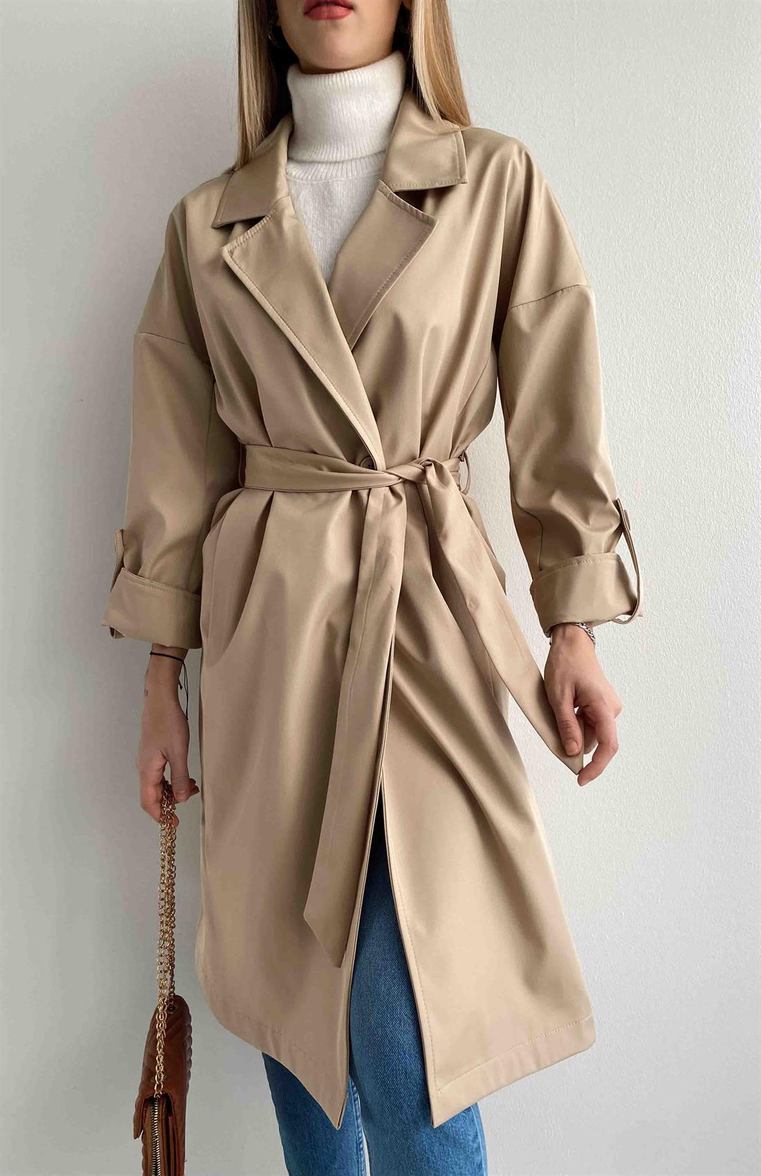 Bağlamalı Trenchcoat TAŞ