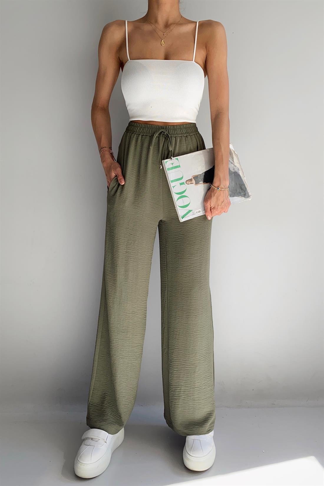 Beli İpli Pantolon HAKİ