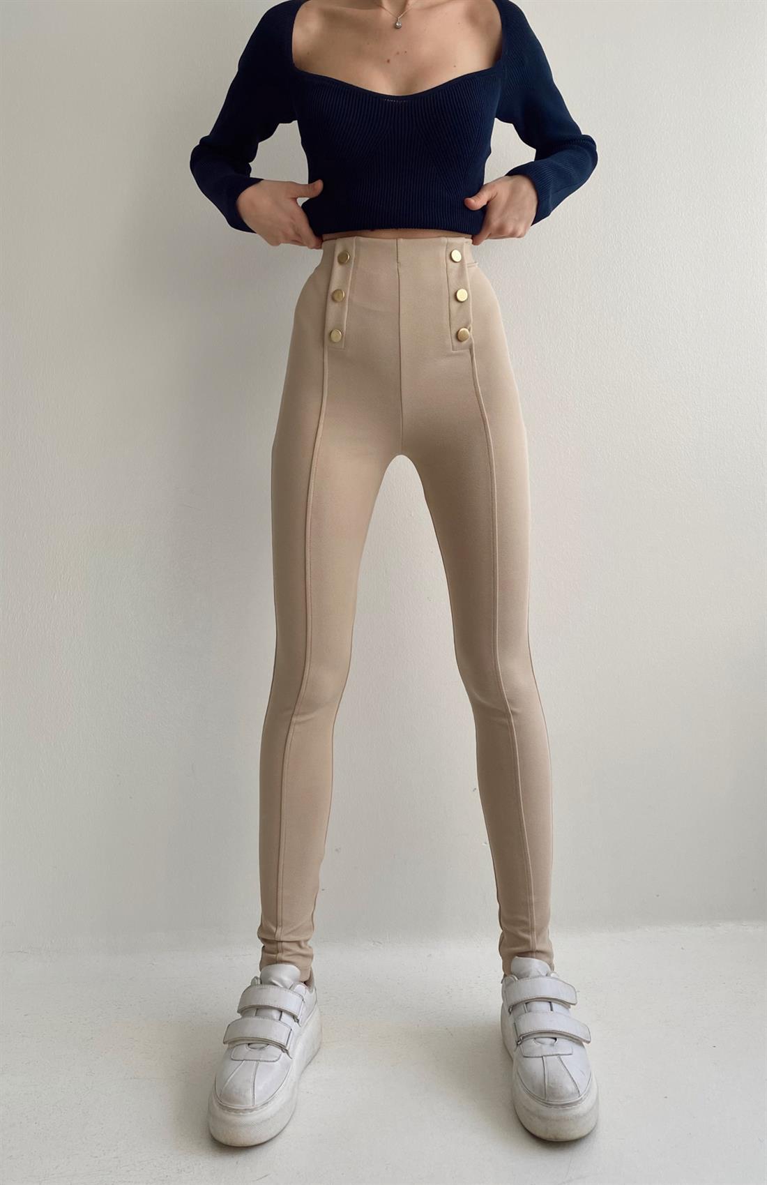 Çakımlı Pantolon TAŞ