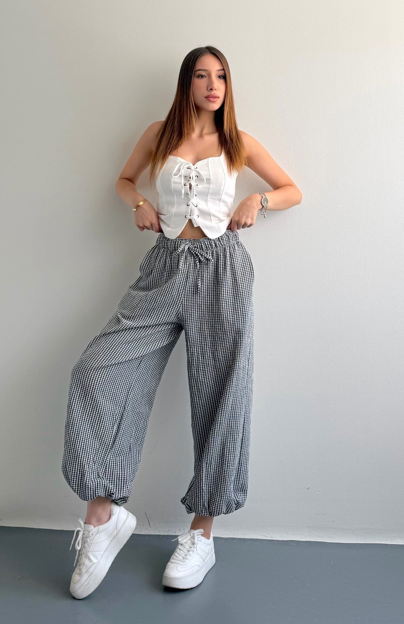 Ekose Pantolon SİYAH