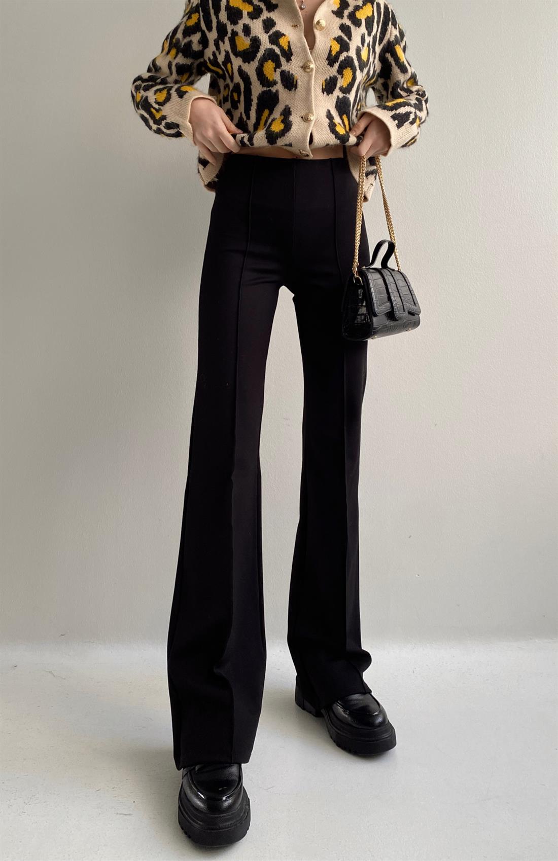 Flare Pantolon SİYAH