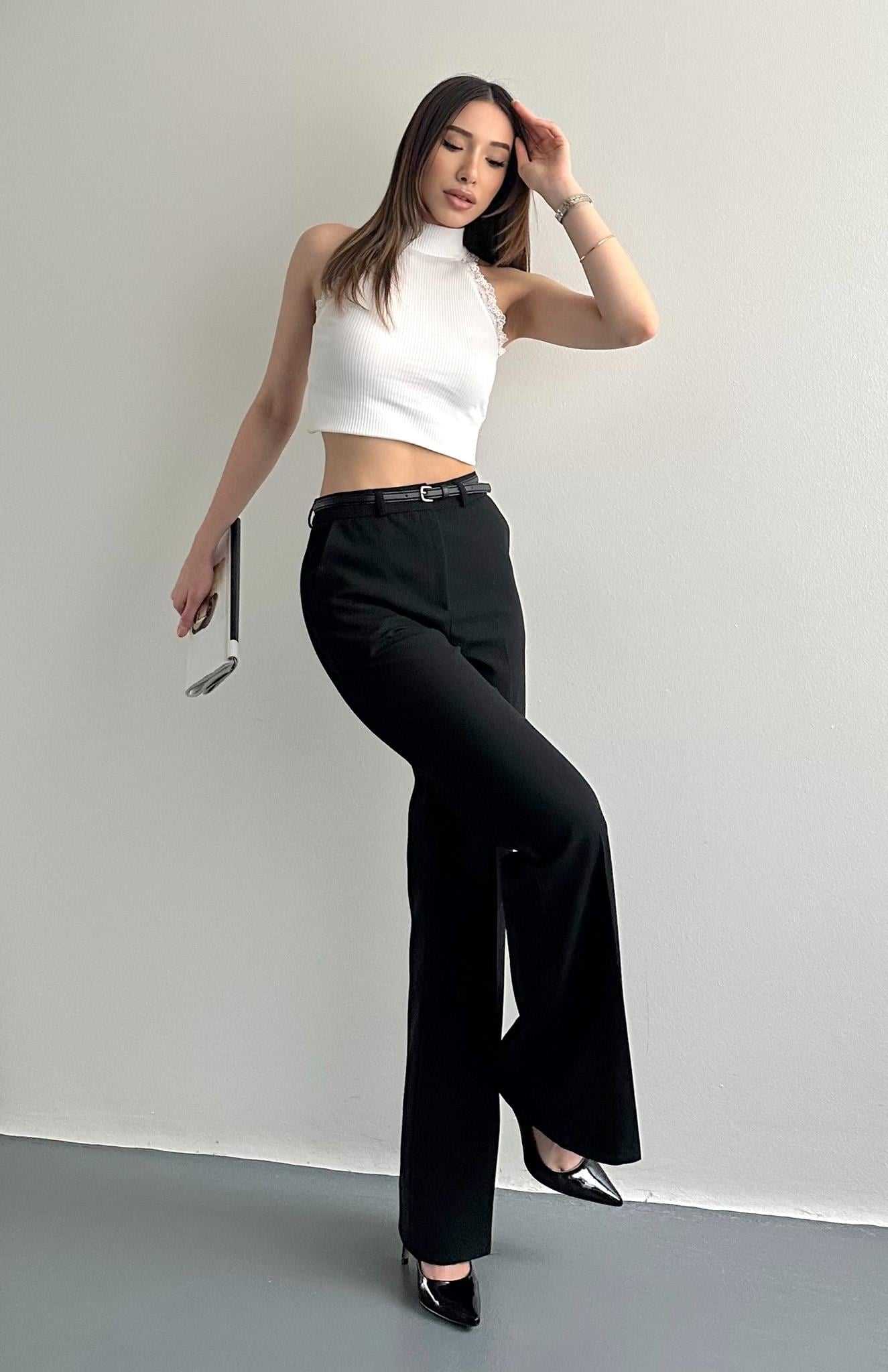 İspanyol Paça Pantolon SİYAH