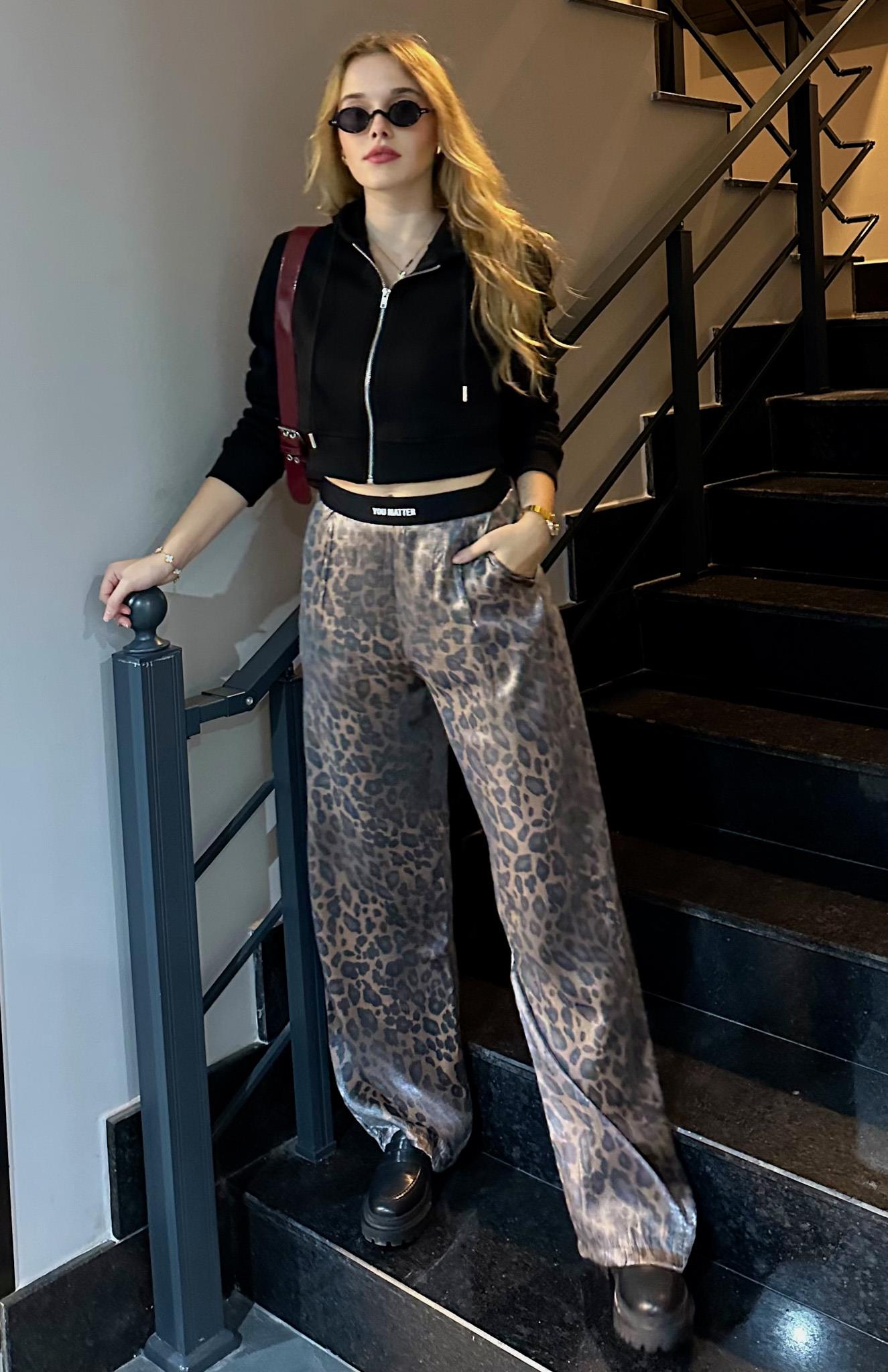 Lastik Detaylı Pantolon KAHVERENGİ