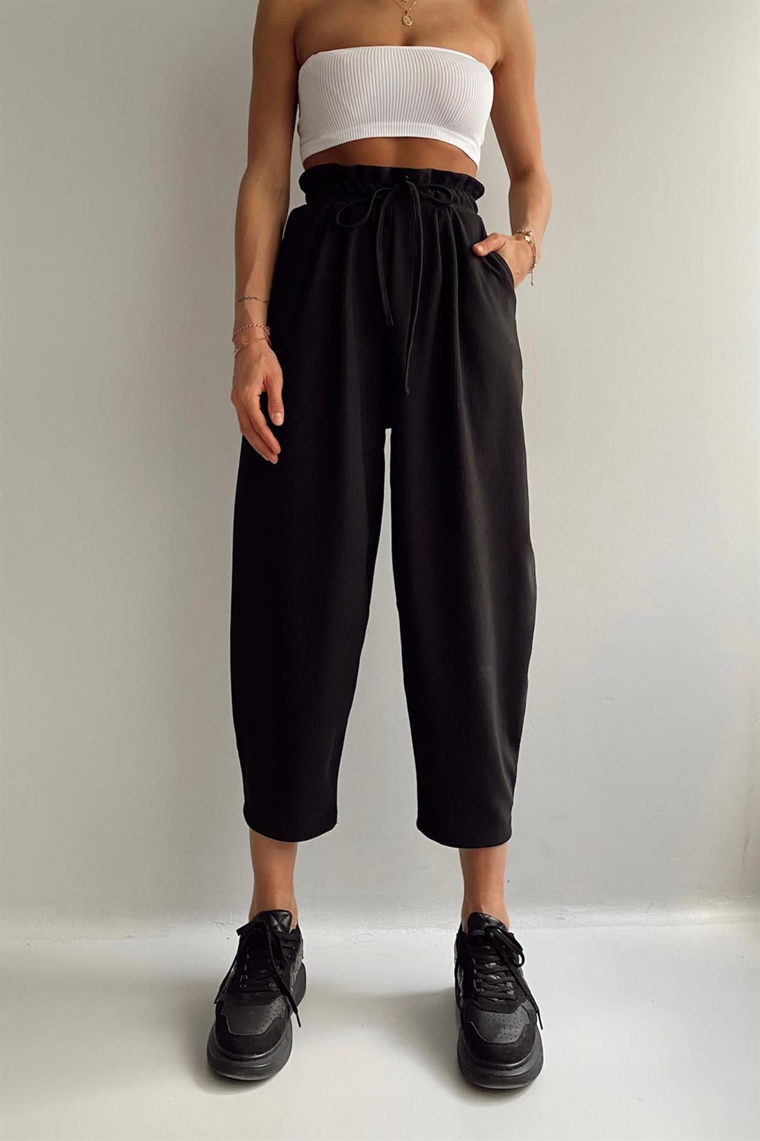 Örme Pantolon SİYAH