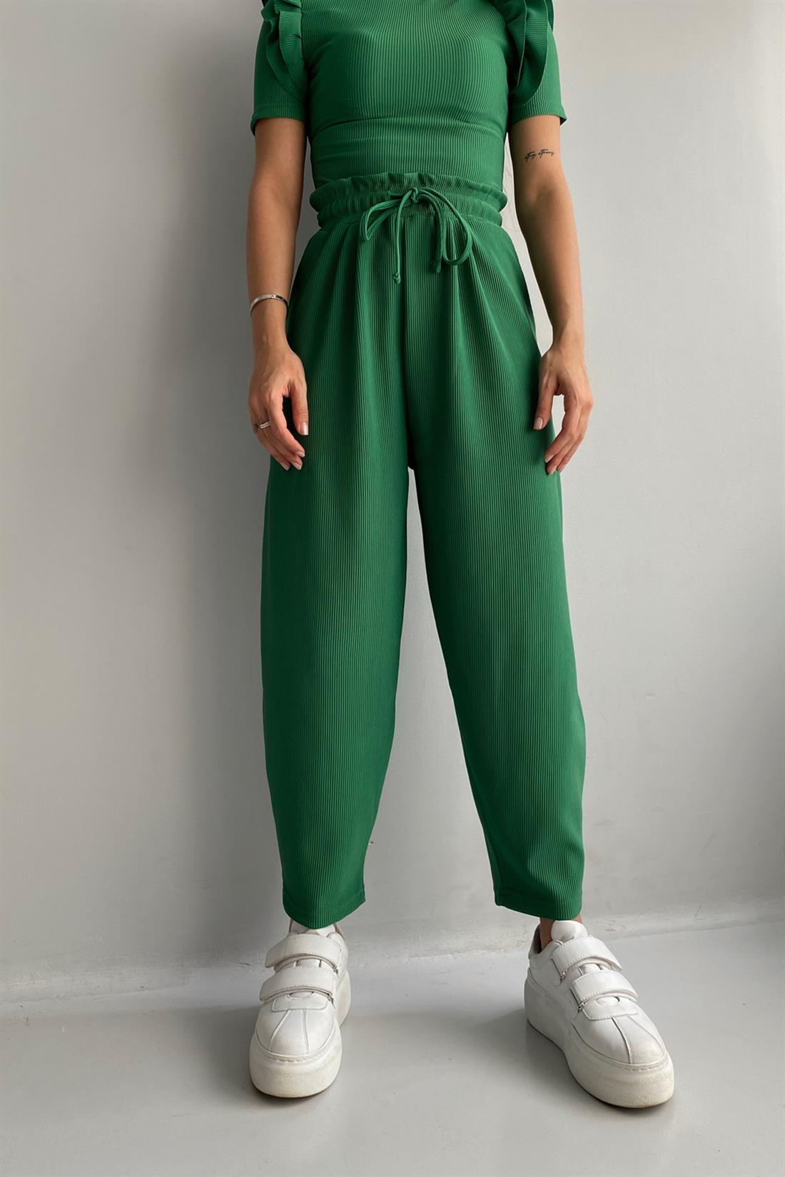 Örme Pantolon YEŞİL