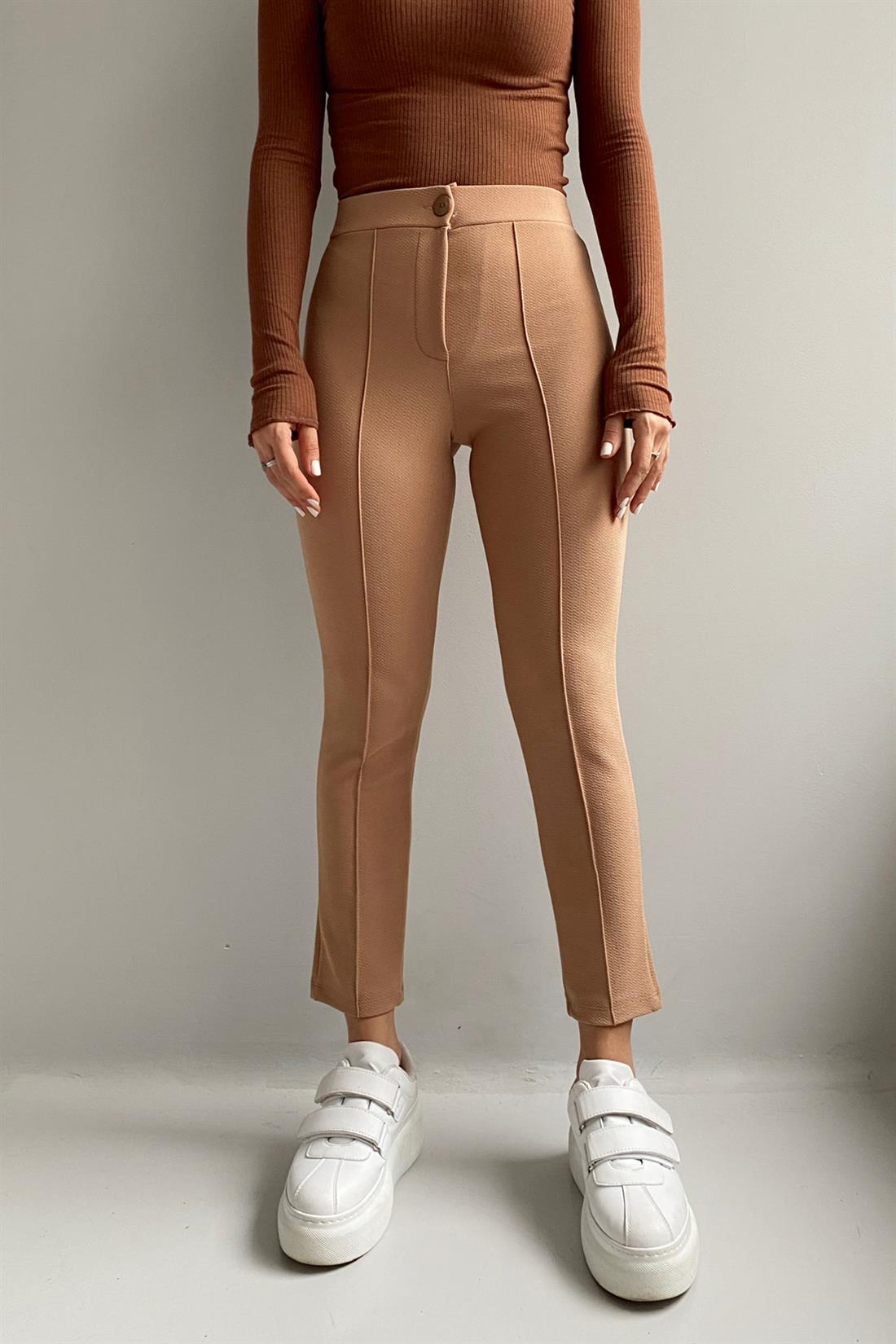 Tek Düğmeli Pantolon BEJ