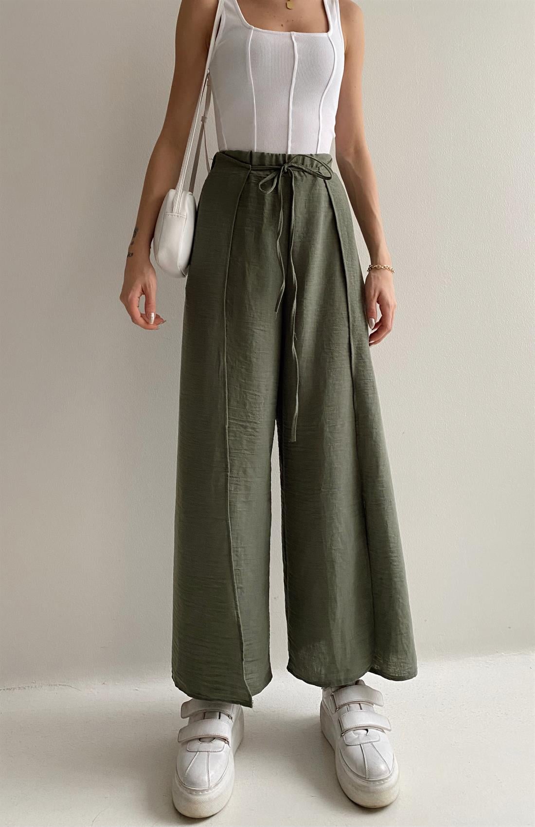 Yırtmaçlı Pantolon HAKİ