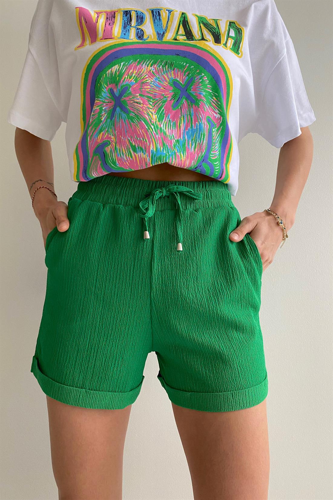 Bürümcük Şort YEŞİL