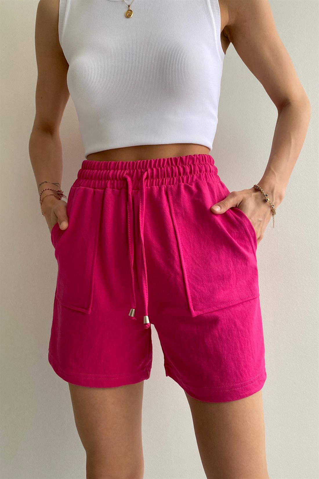 İki İplik Şort FUŞYA
