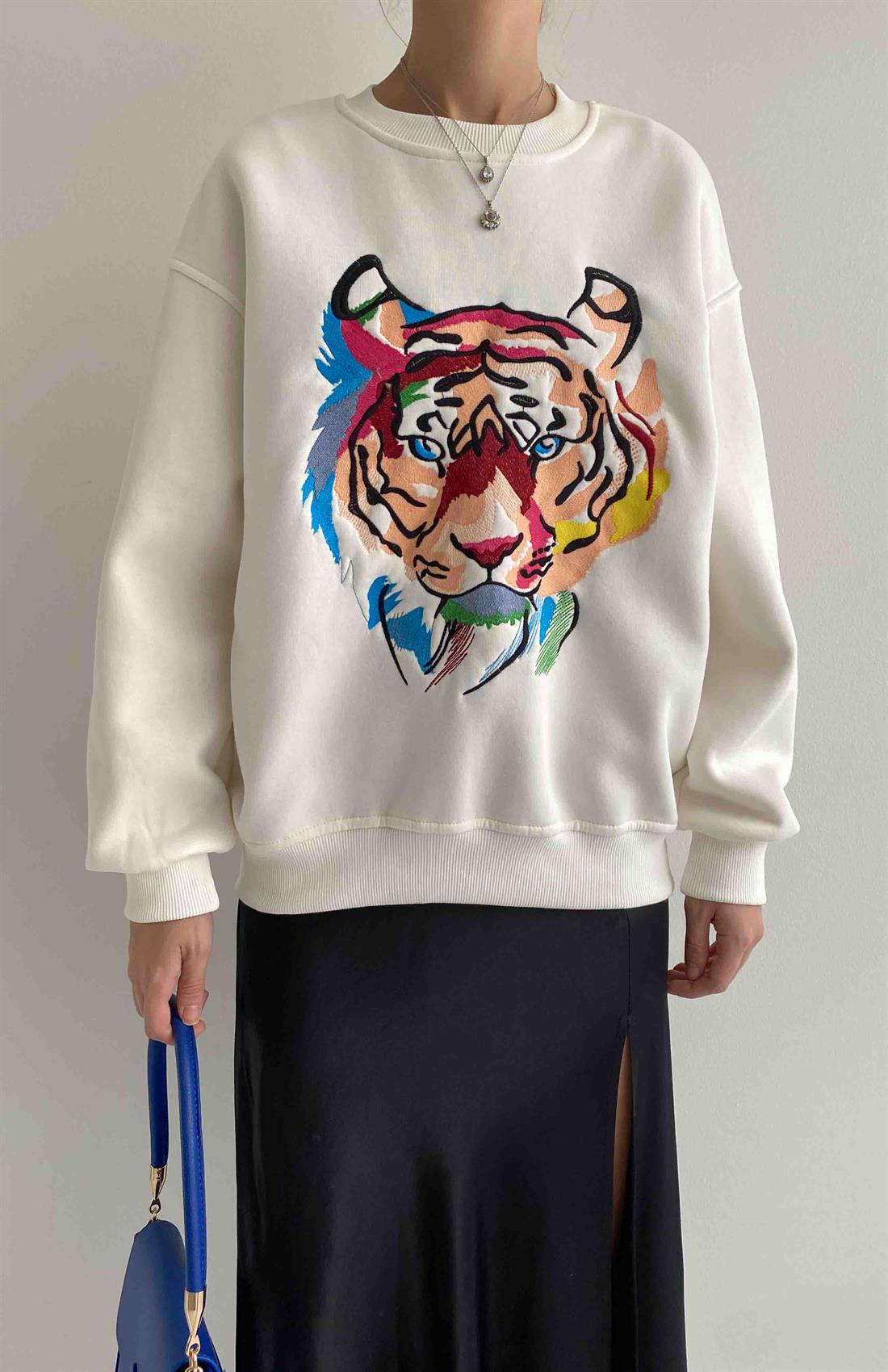 Kaplan Kafa Sweatshırt EKRU