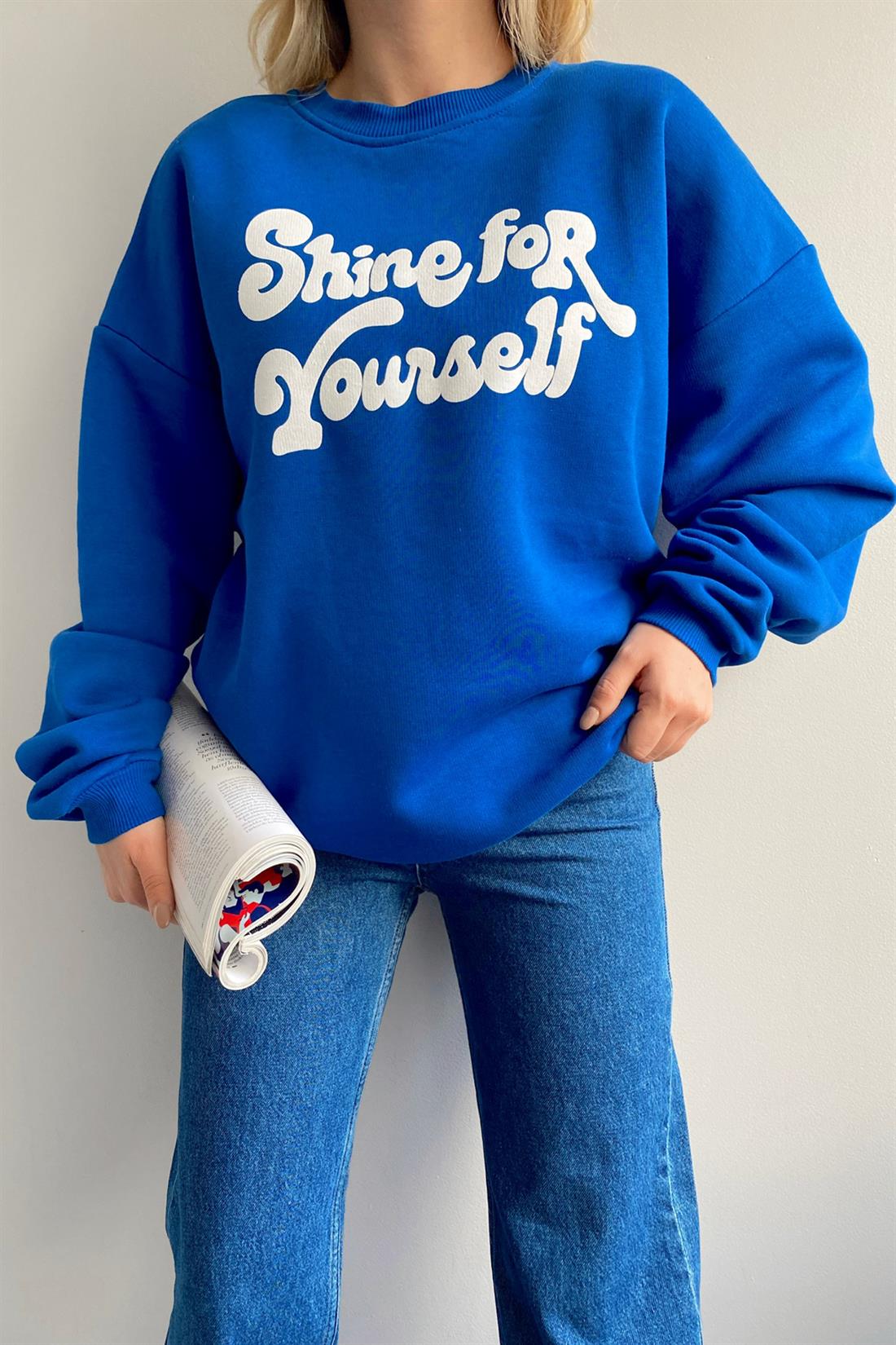 Önü Yazılı Sweatshırt SAKS