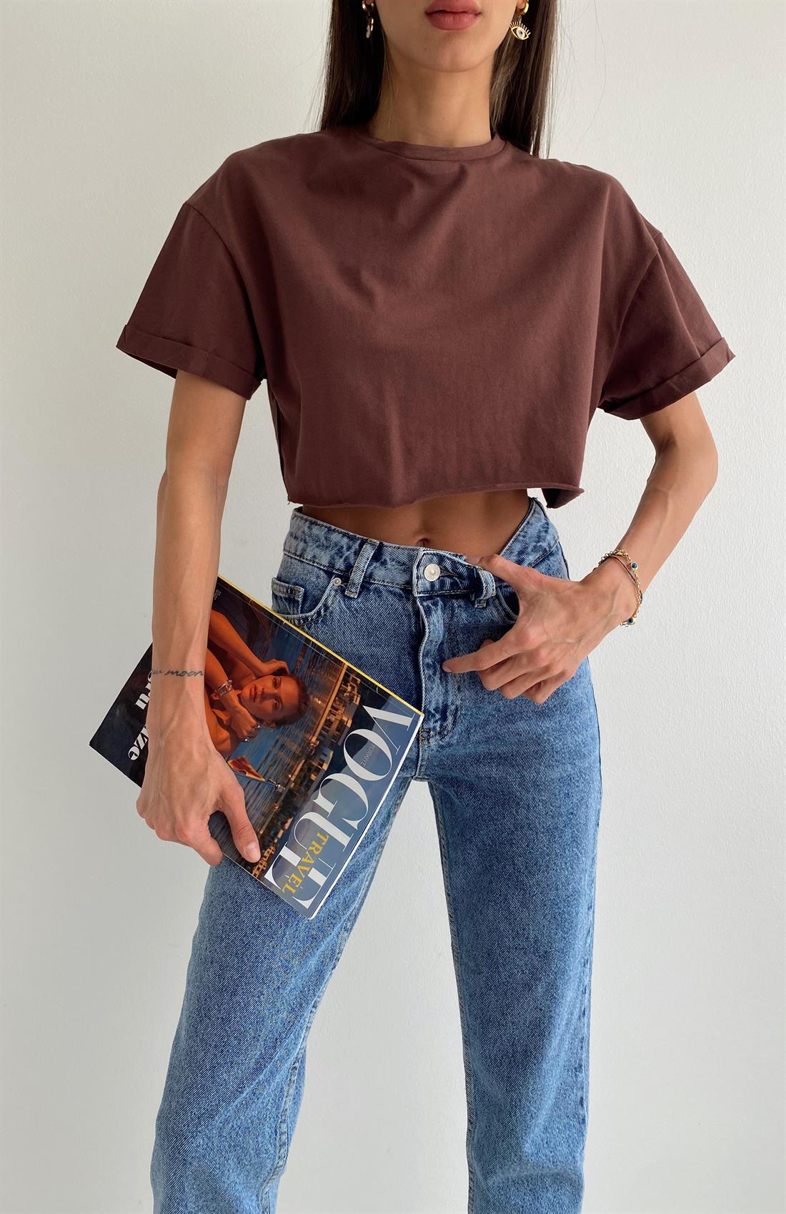 Basıc Tshırt KAHVERENGİ